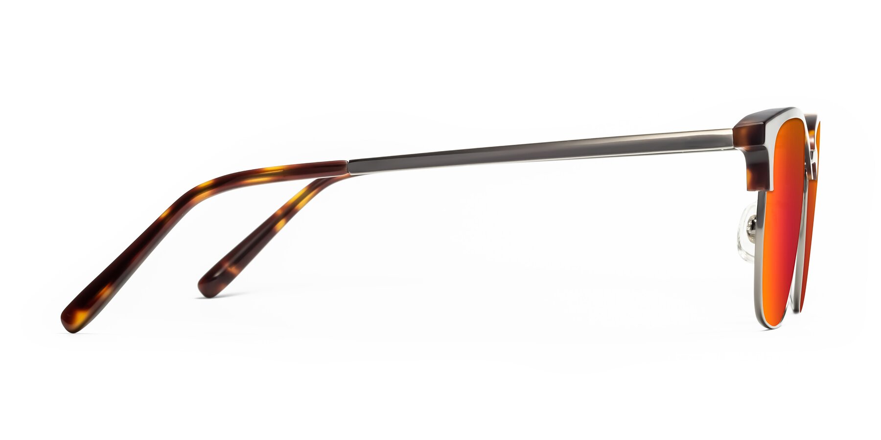 Side of Milpa in Tortoise with Red Gold Mirrored Lenses