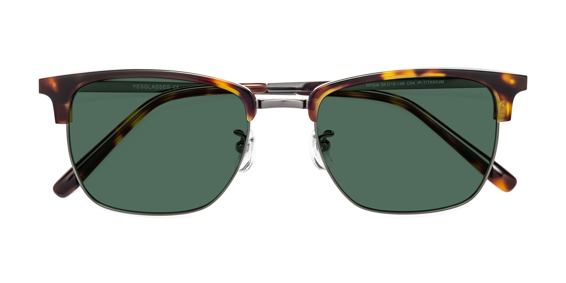Folded Front of Milpa in Tortoise with Green Polarized Lenses