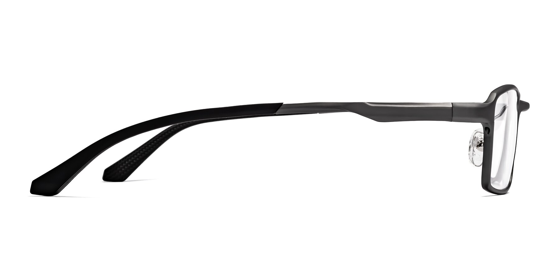 Side of CX6287 in Gunmental with Clear Reading Eyeglass Lenses