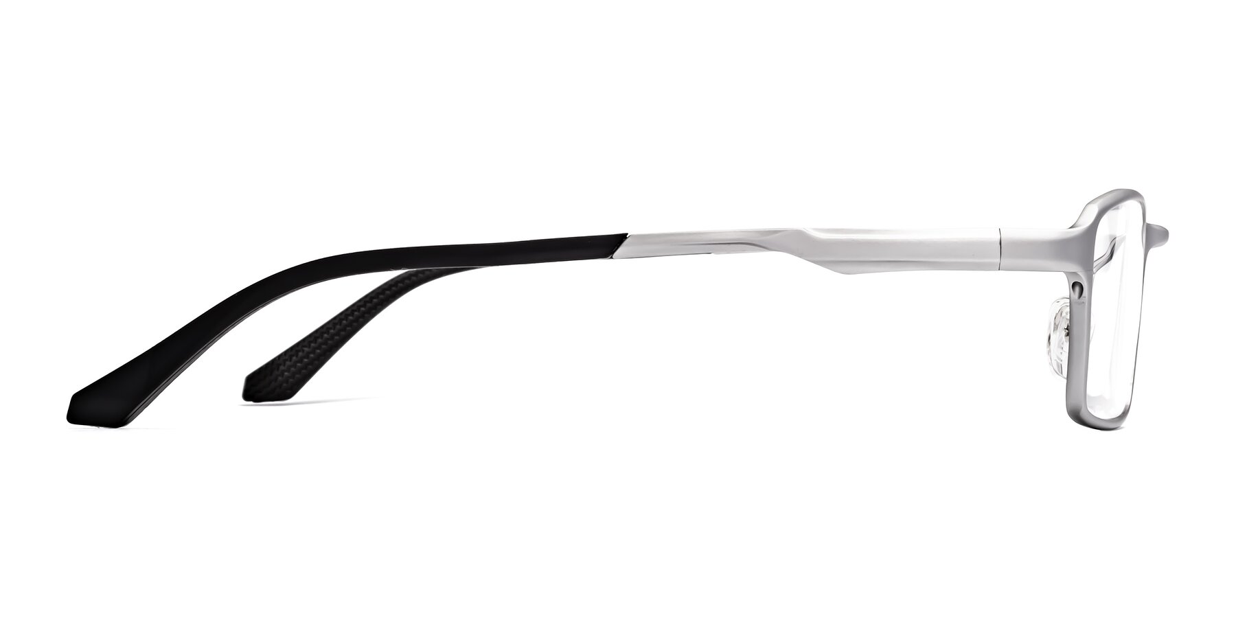 Side of CX6287 in Silver with Clear Eyeglass Lenses