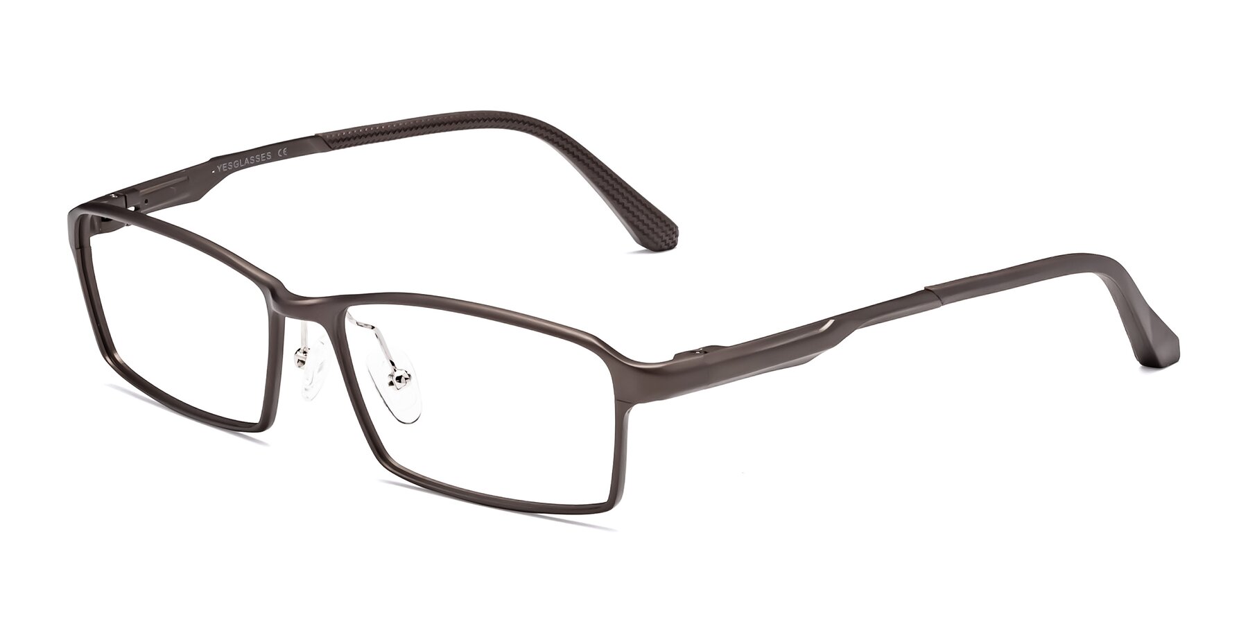 Angle of CX6287 in Coffee with Clear Reading Eyeglass Lenses