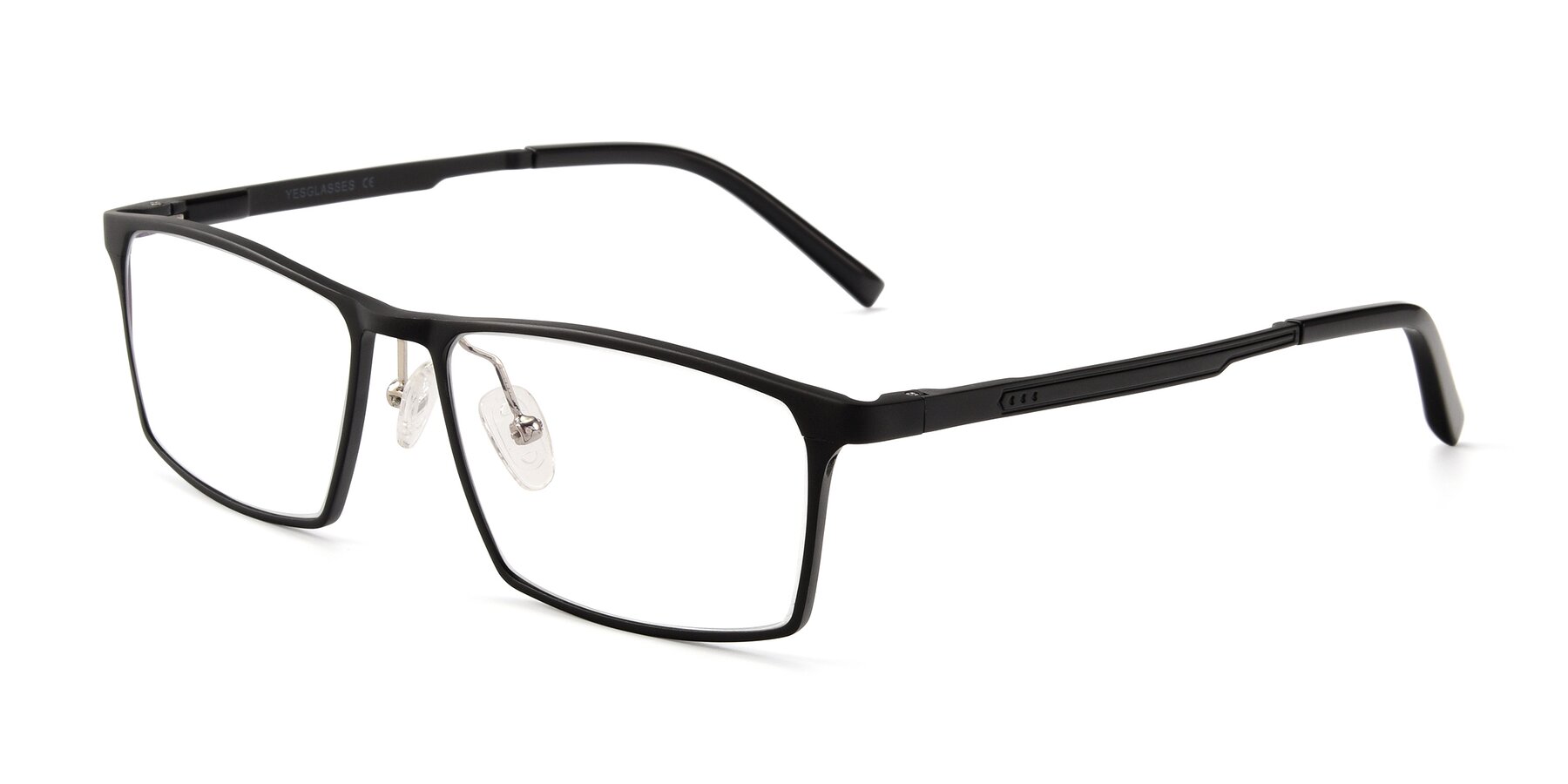 Angle of CX6341 in Black with Clear Eyeglass Lenses