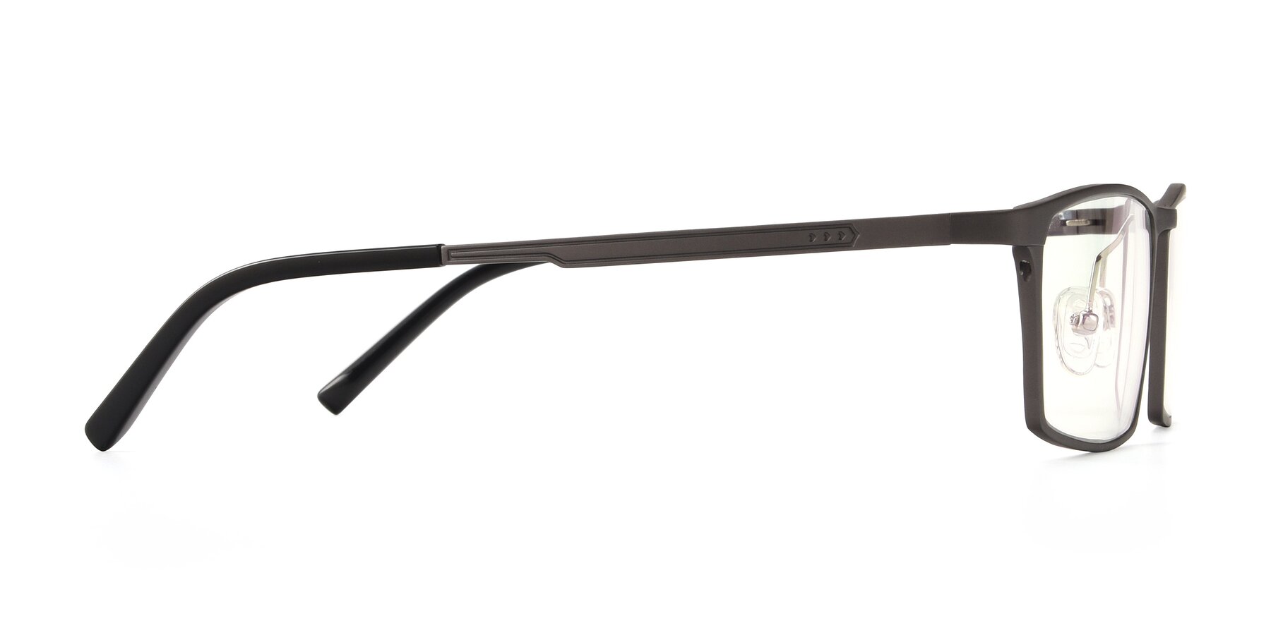 Side of CX6341 in Gunmental with Clear Reading Eyeglass Lenses