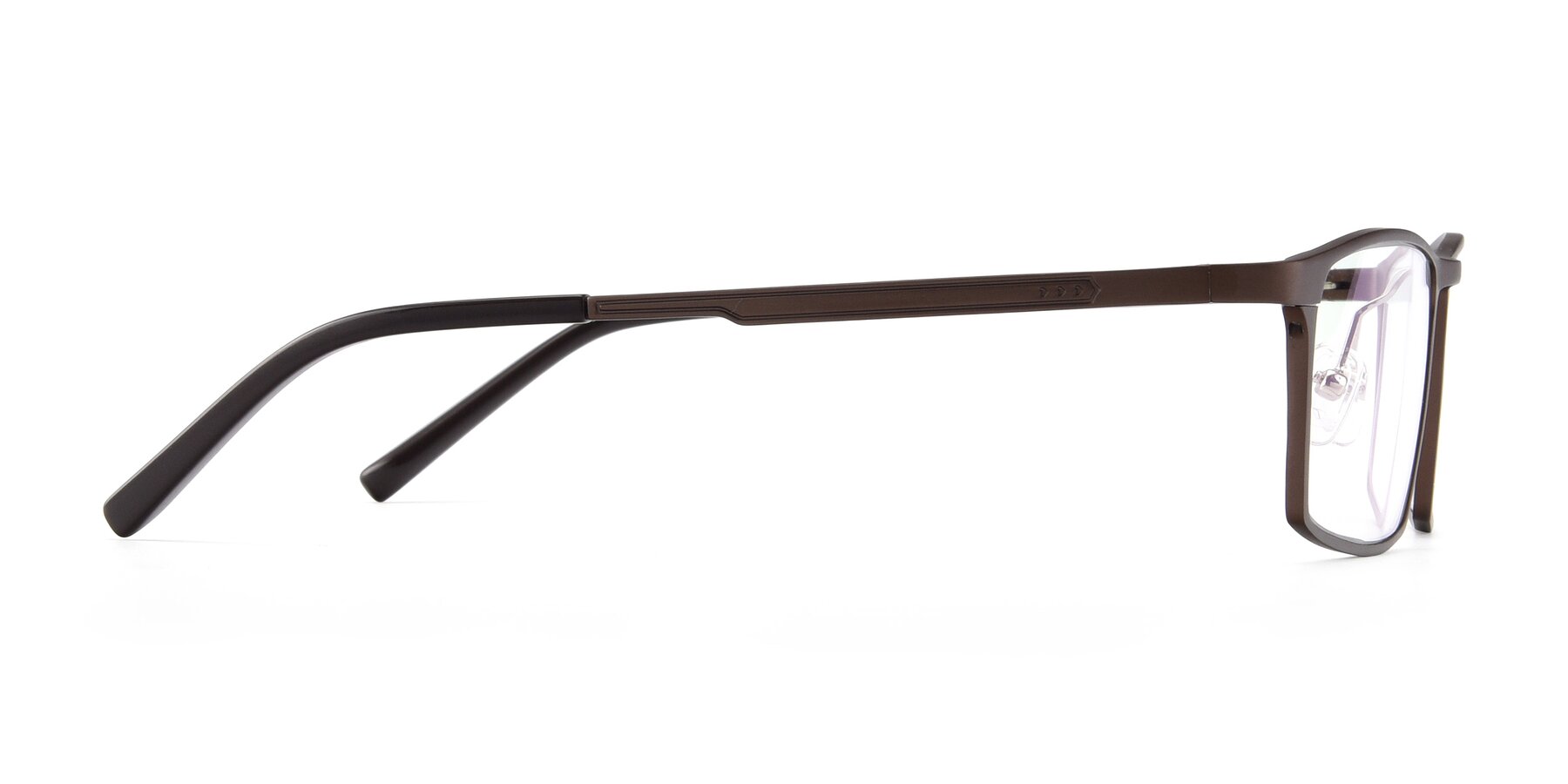 Side of CX6341 in Coffee with Clear Eyeglass Lenses