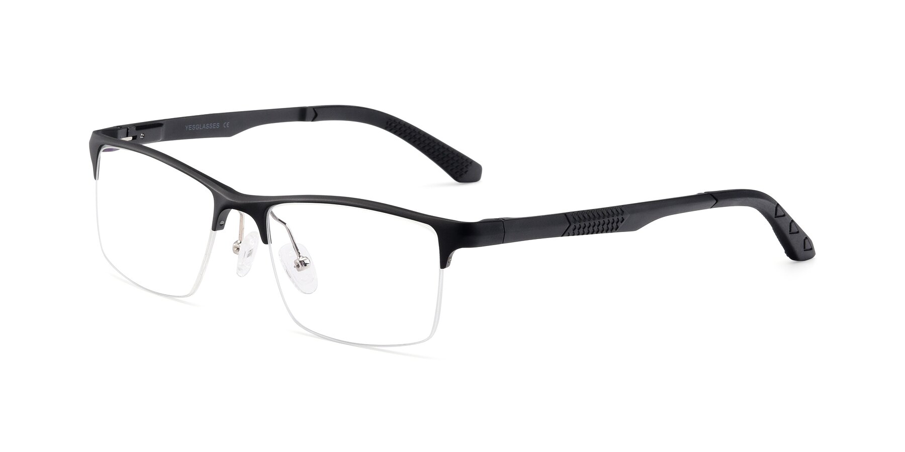 Angle of XL9021 in Black with Clear Blue Light Blocking Lenses