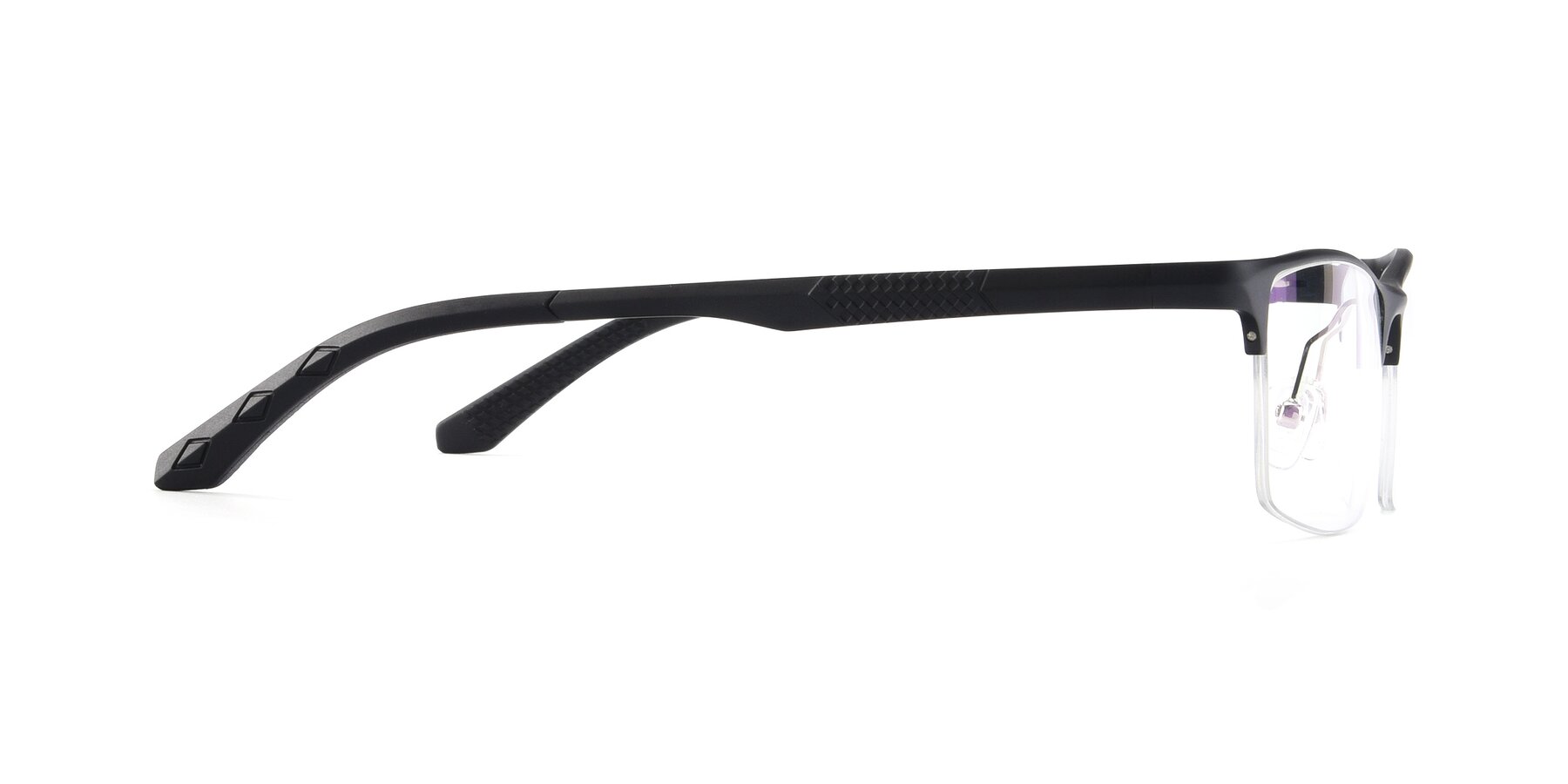Side of XL9021 in Black with Clear Blue Light Blocking Lenses