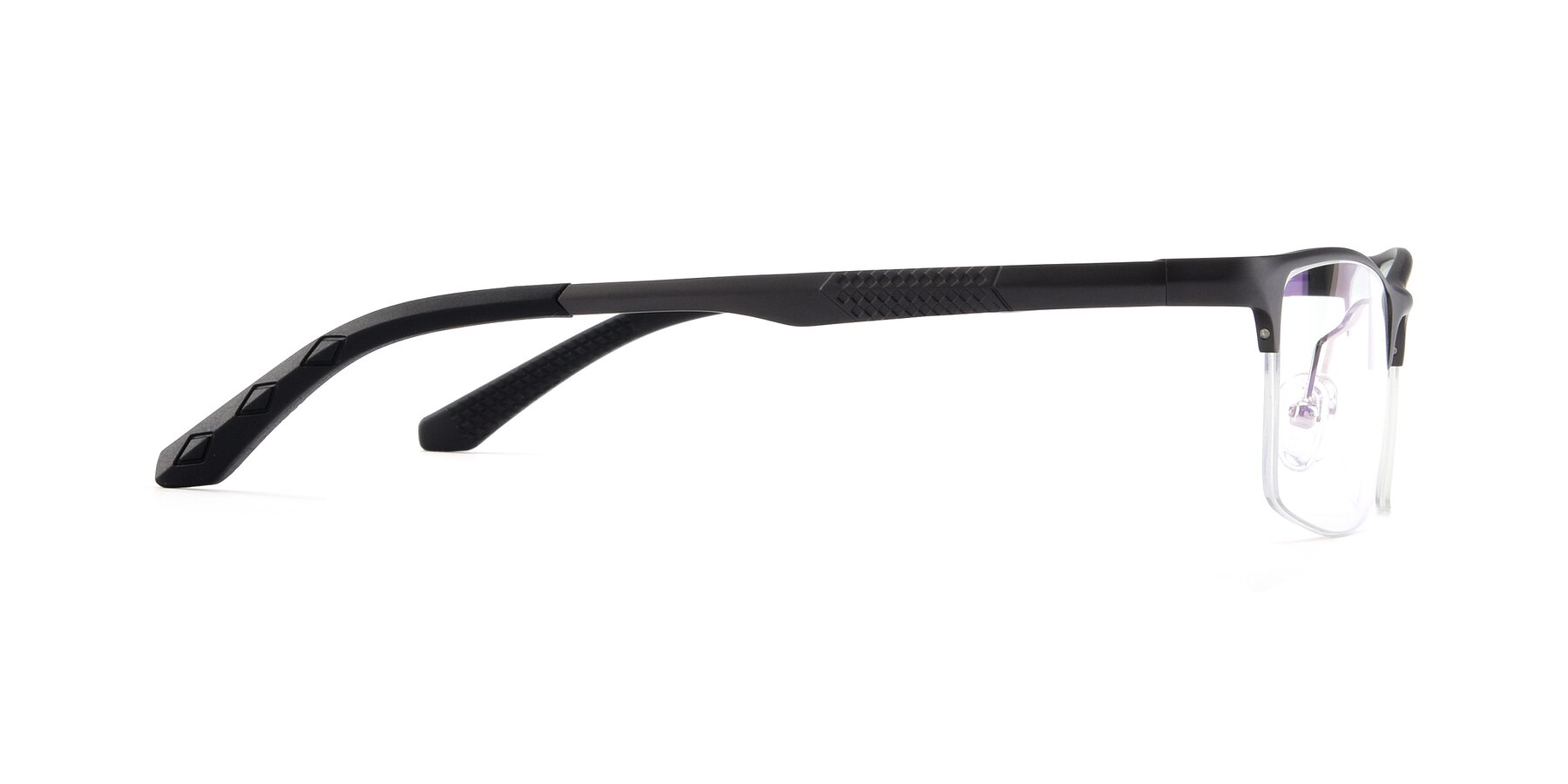 Side of XL9021 in Gunmental with Clear Reading Eyeglass Lenses