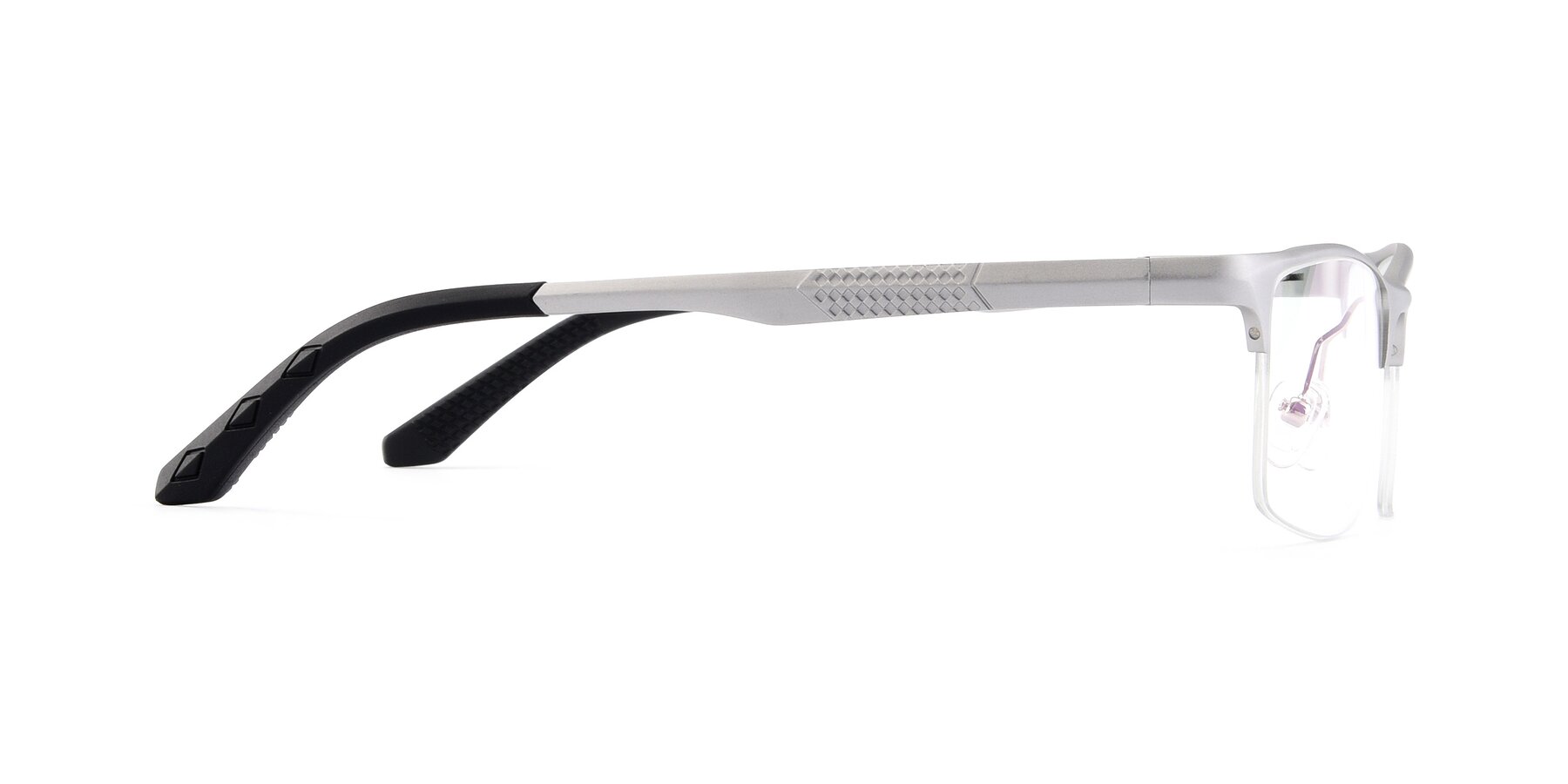 Side of XL9021 in Silver with Clear Reading Eyeglass Lenses