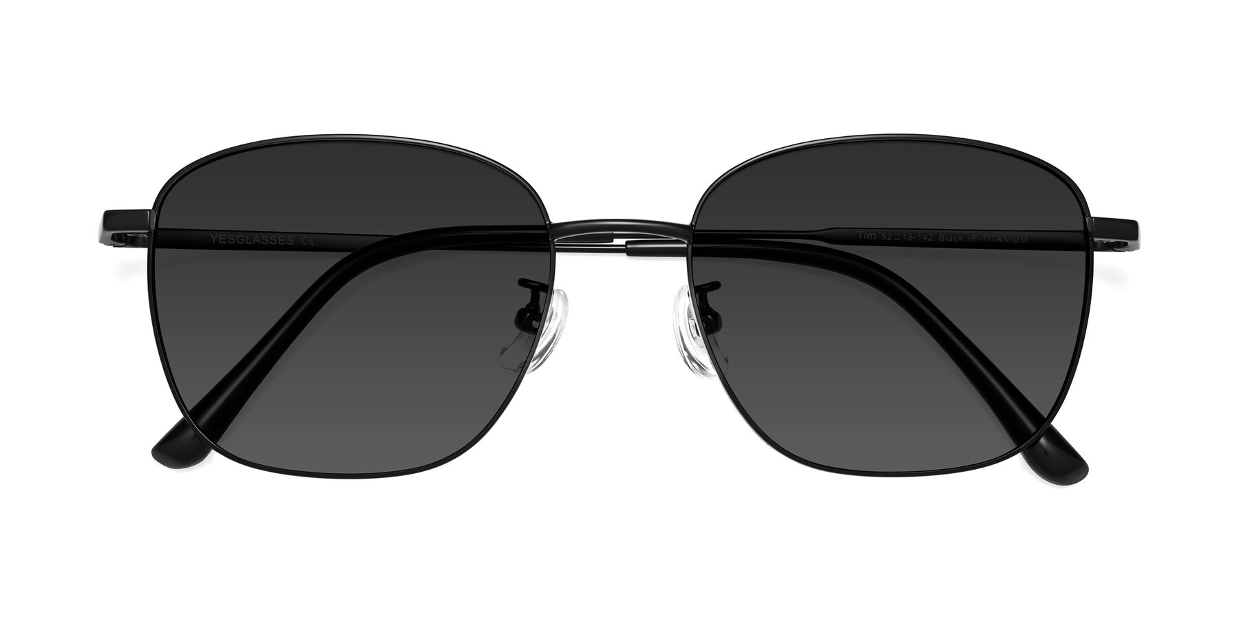 Folded Front of Tim in Black with Gray Tinted Lenses