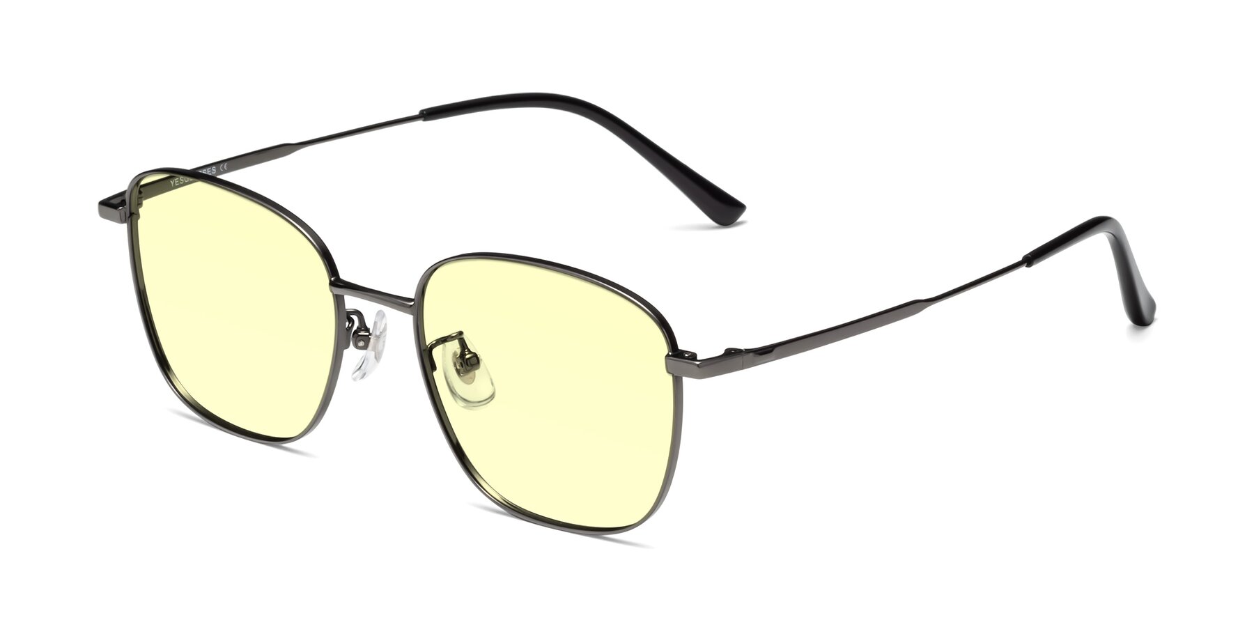 Angle of Tim in Gunmental with Light Yellow Tinted Lenses