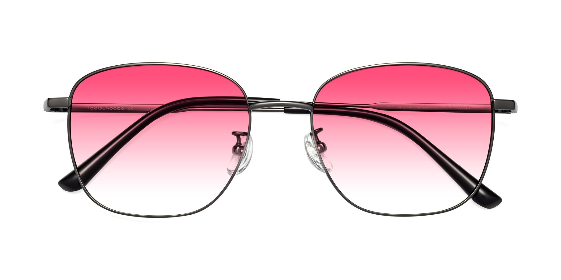 Folded Front of Tim in Gunmental with Pink Gradient Lenses