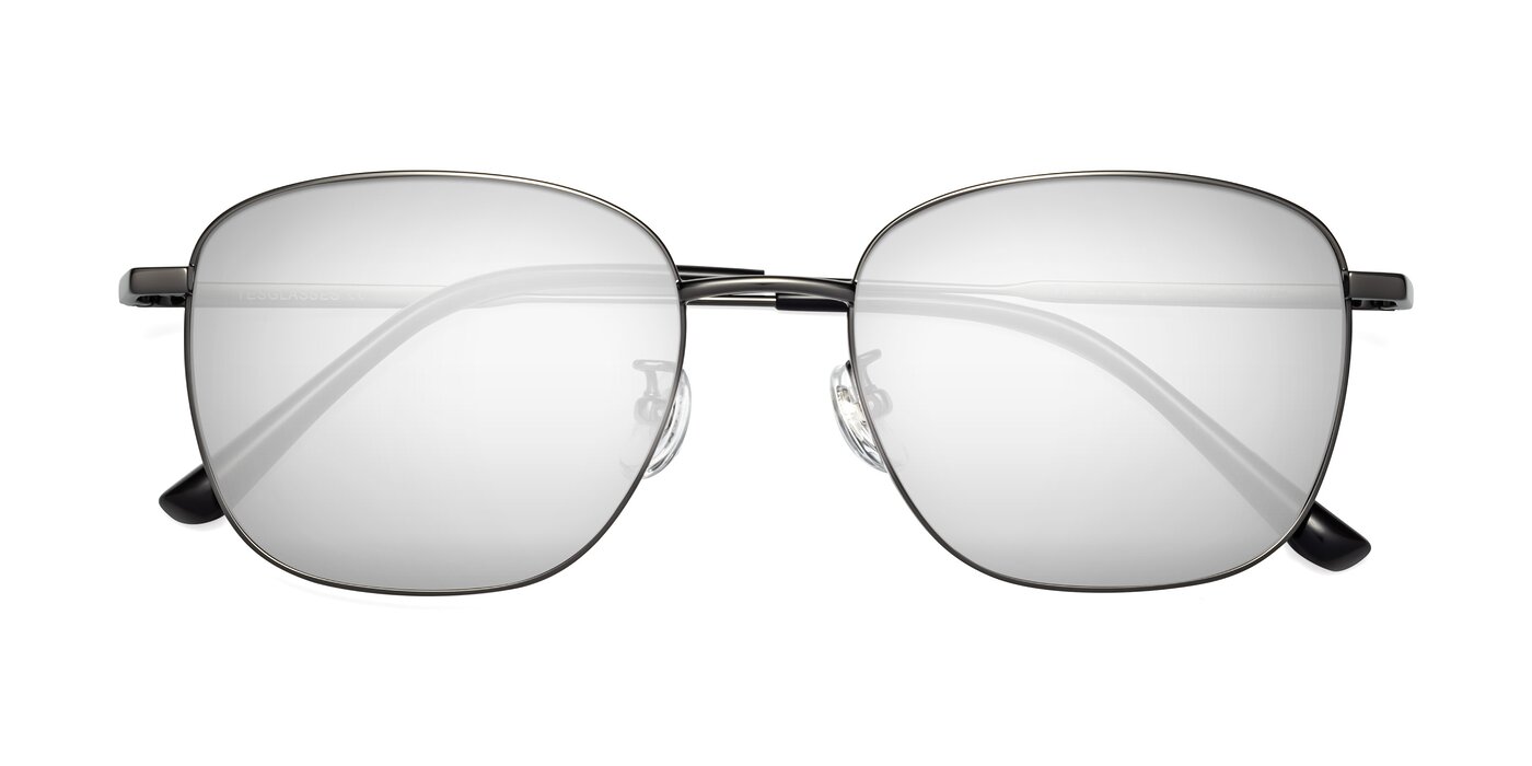 Tim - Gunmental Flash Mirrored Sunglasses