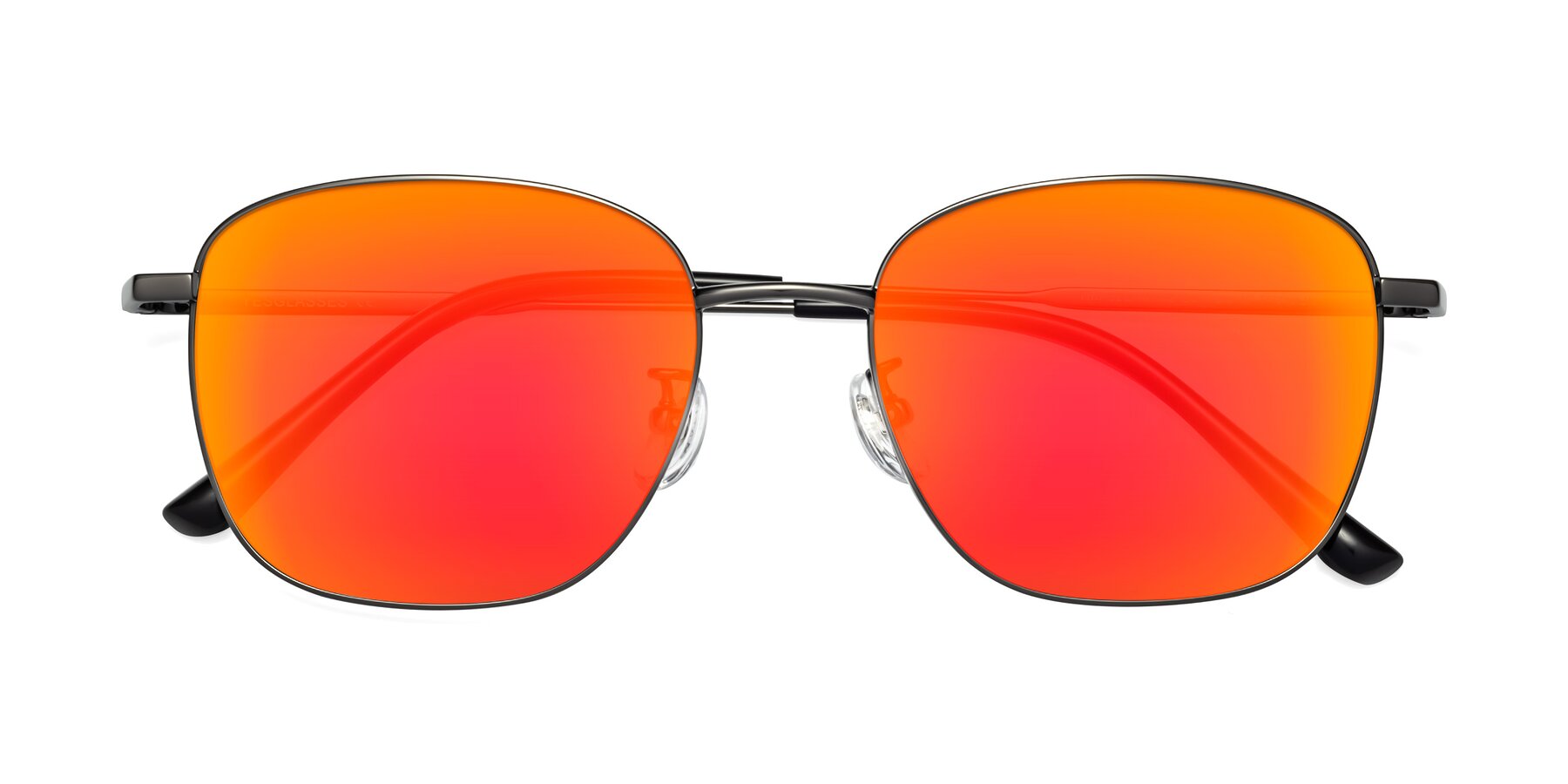 Folded Front of Tim in Gunmental with Red Gold Mirrored Lenses