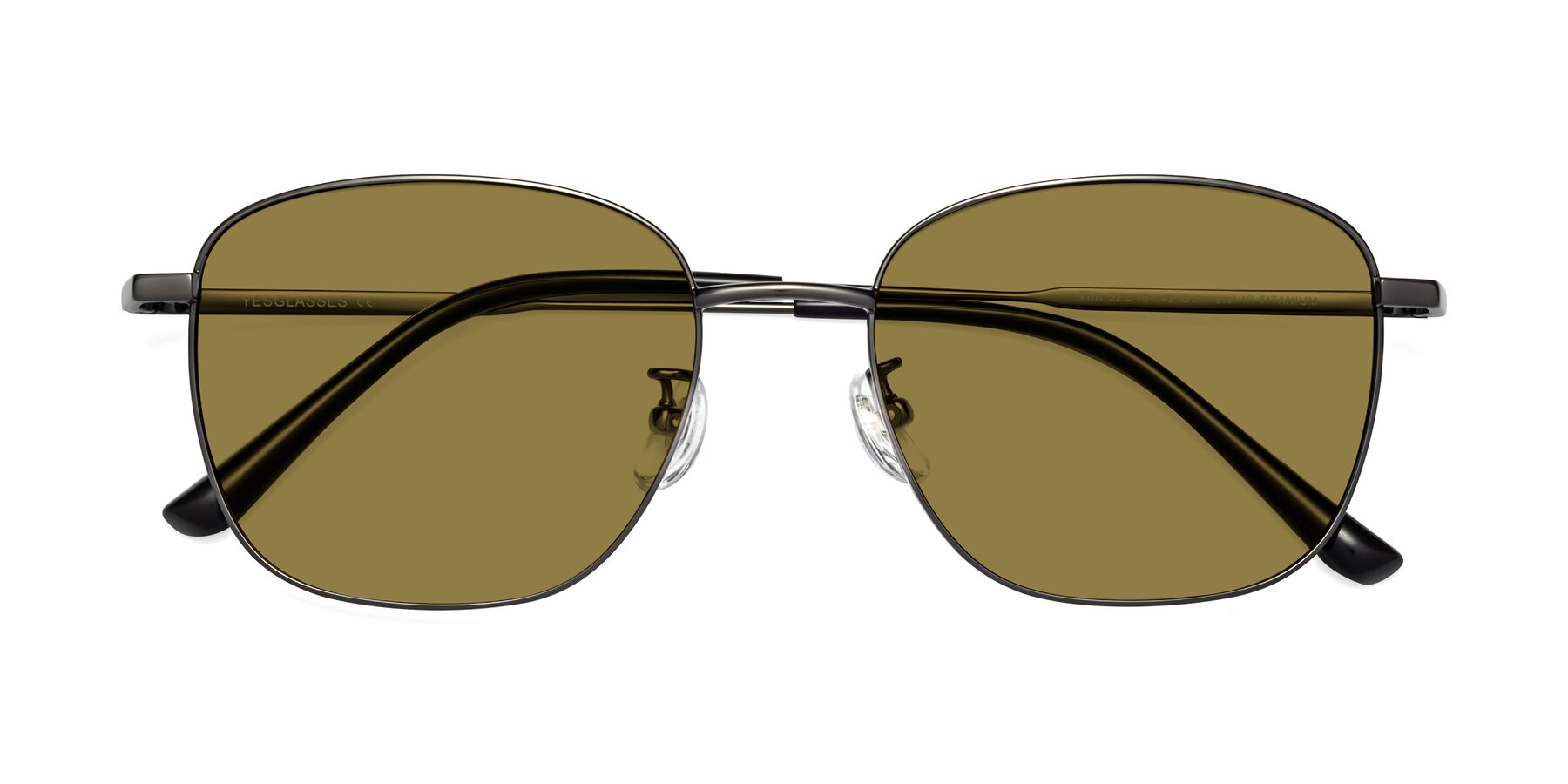 Folded Front of Tim in Gunmental with Brown Polarized Lenses