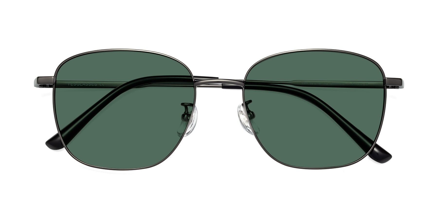 Folded Front of Tim in Gunmental with Green Polarized Lenses