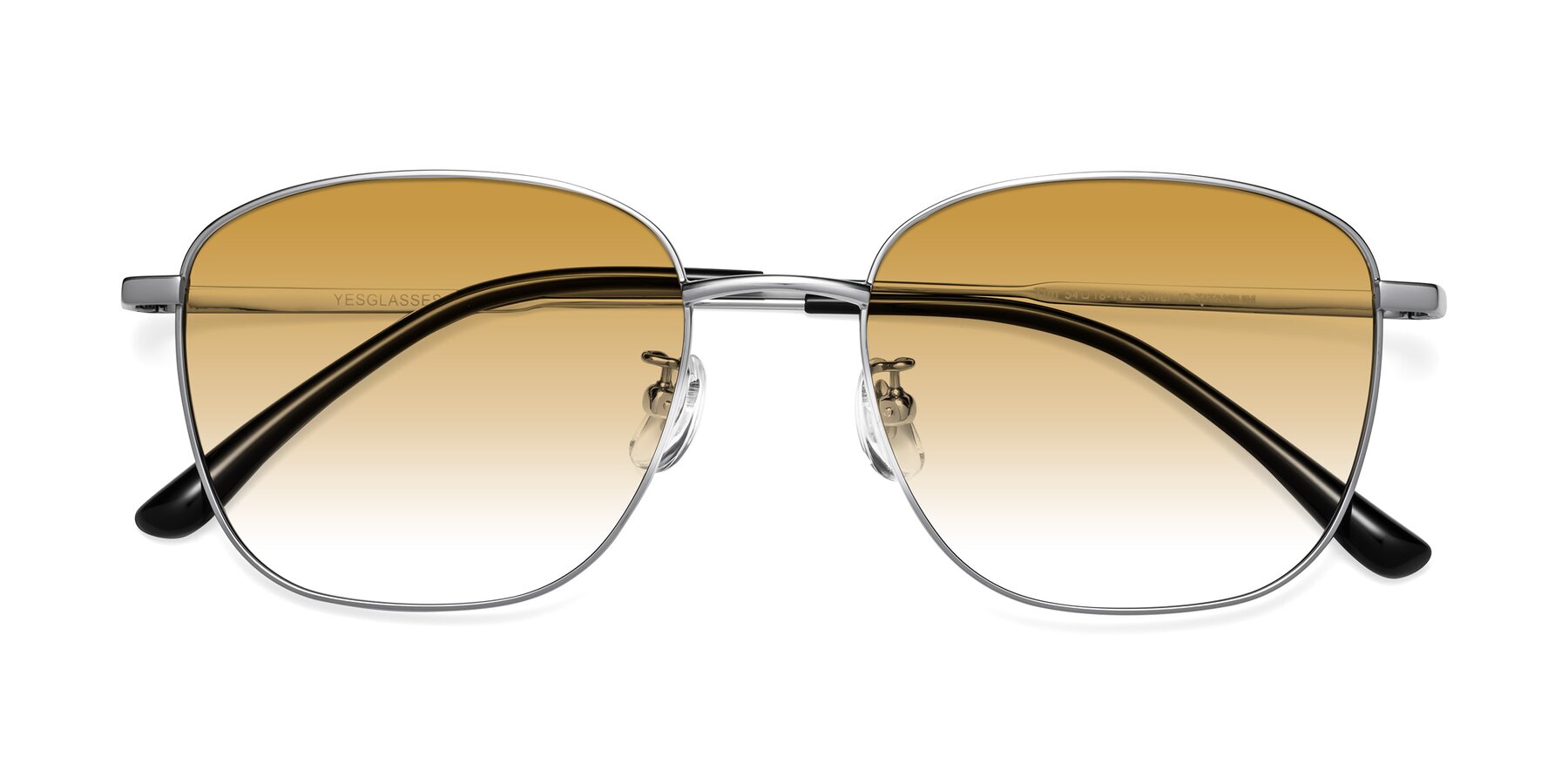 Folded Front of Tim in Silver with Champagne Gradient Lenses