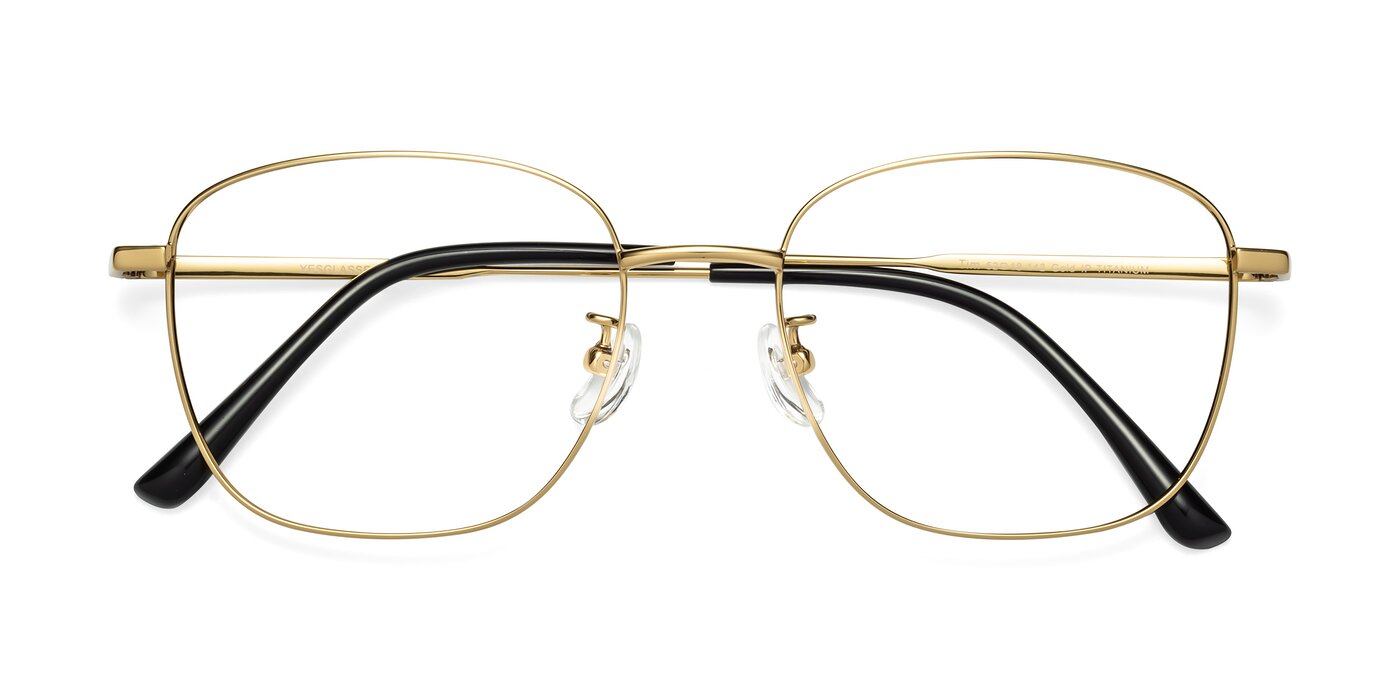 Tim - Gold Eyeglasses