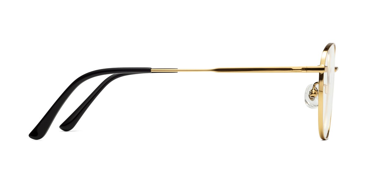 Gold Oversized Titanium Square Eyeglasses - Tim