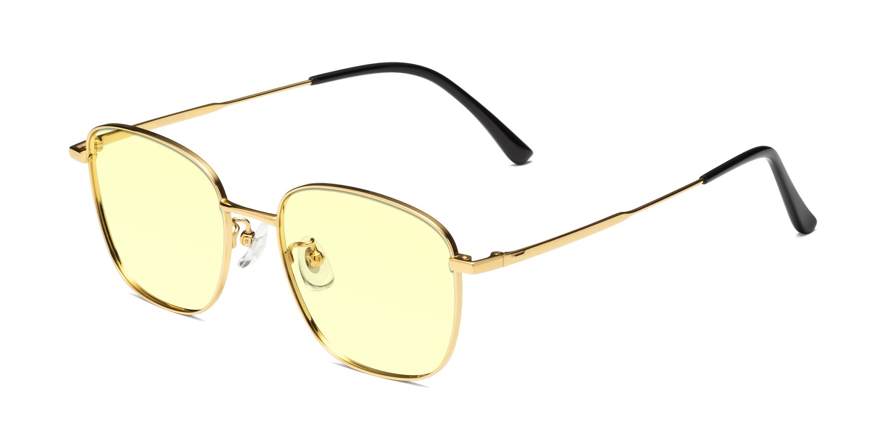 Angle of Tim in Gold with Light Yellow Tinted Lenses