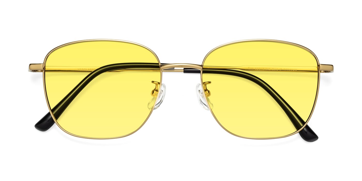 Tim - Gold Tinted Sunglasses
