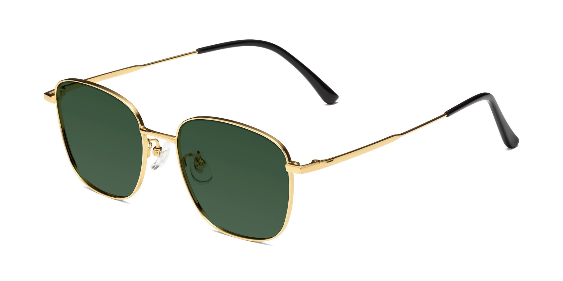 Angle of Tim in Gold with Green Tinted Lenses