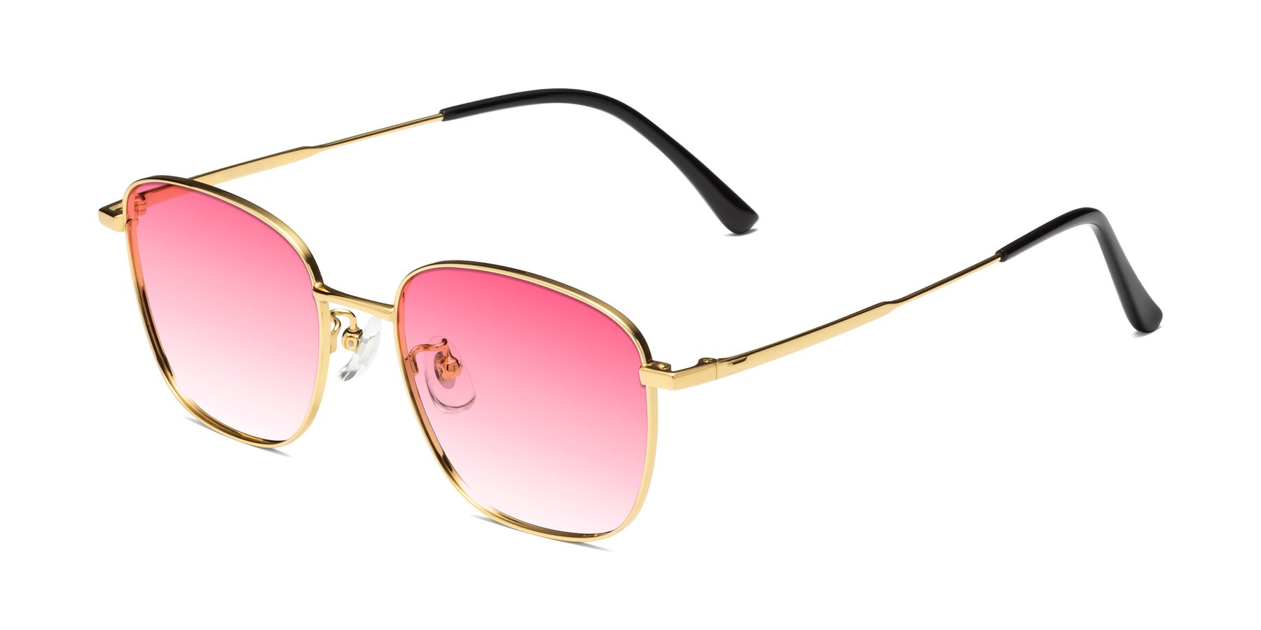 Angle of Tim in Gold with Pink Gradient Lenses