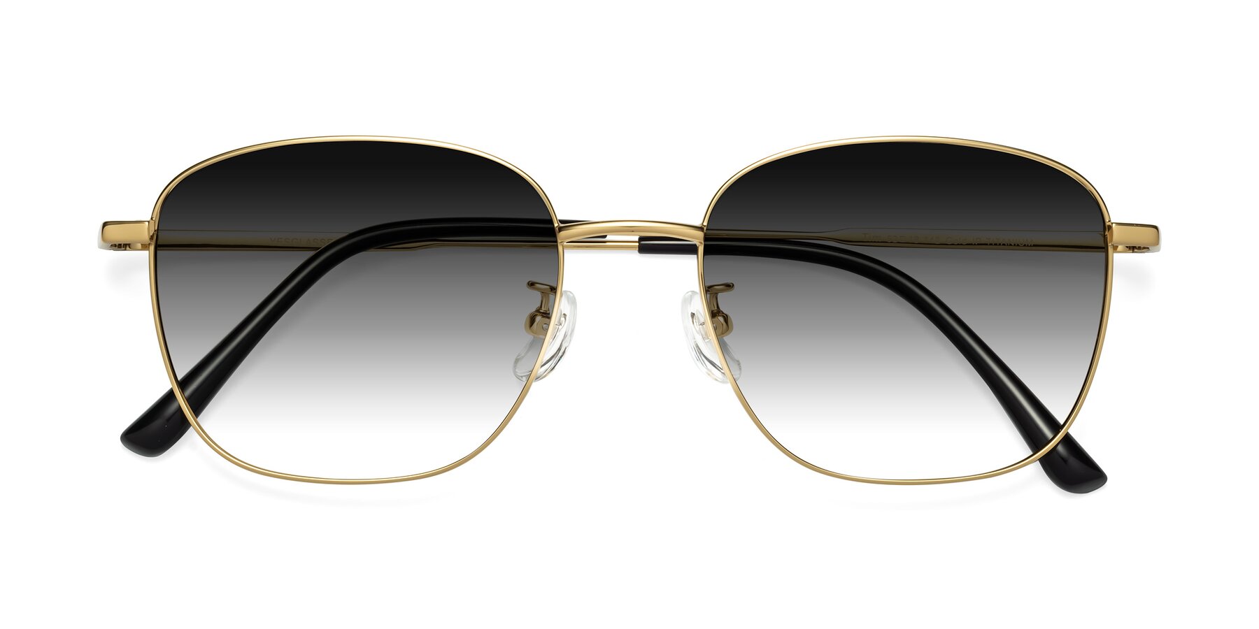 Folded Front of Tim in Gold with Gray Gradient Lenses
