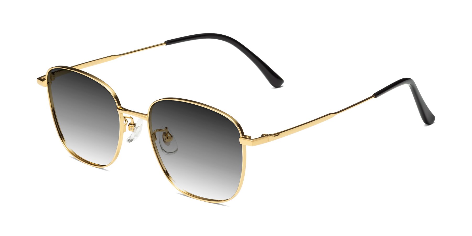 Angle of Tim in Gold with Gray Gradient Lenses