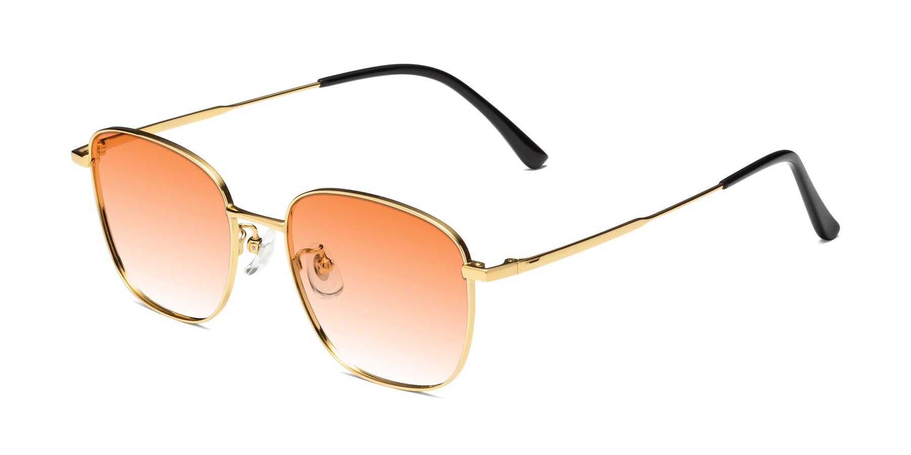 Angle of Tim in Gold with Orange Gradient Lenses
