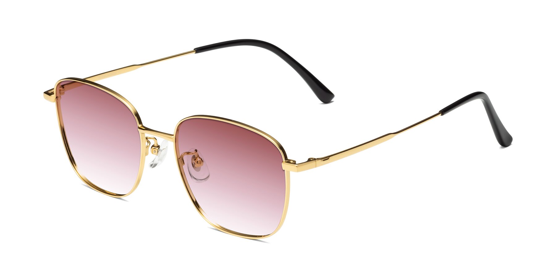 Angle of Tim in Gold with Garnet Gradient Lenses