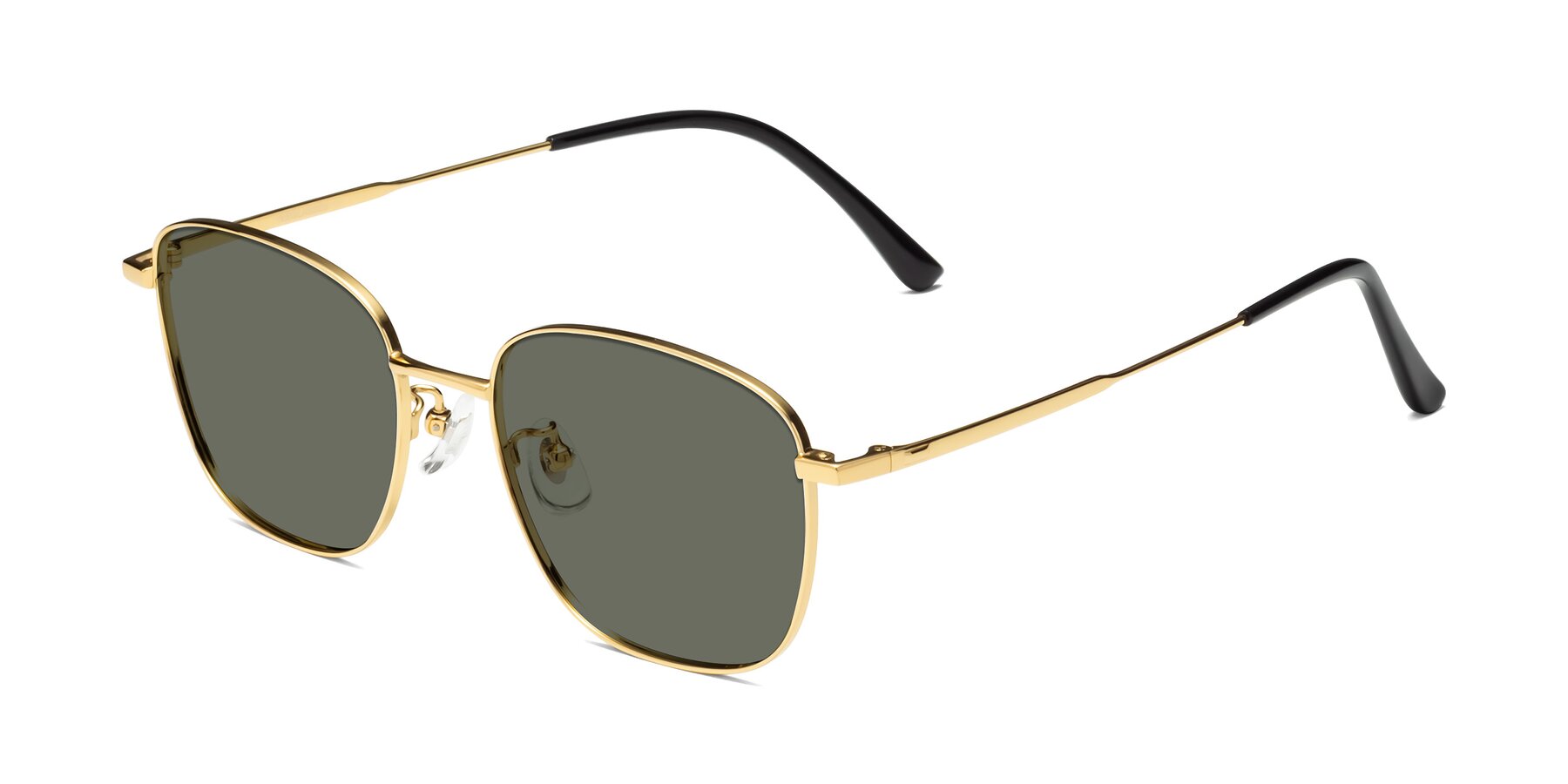 Angle of Tim in Gold with Gray Polarized Lenses