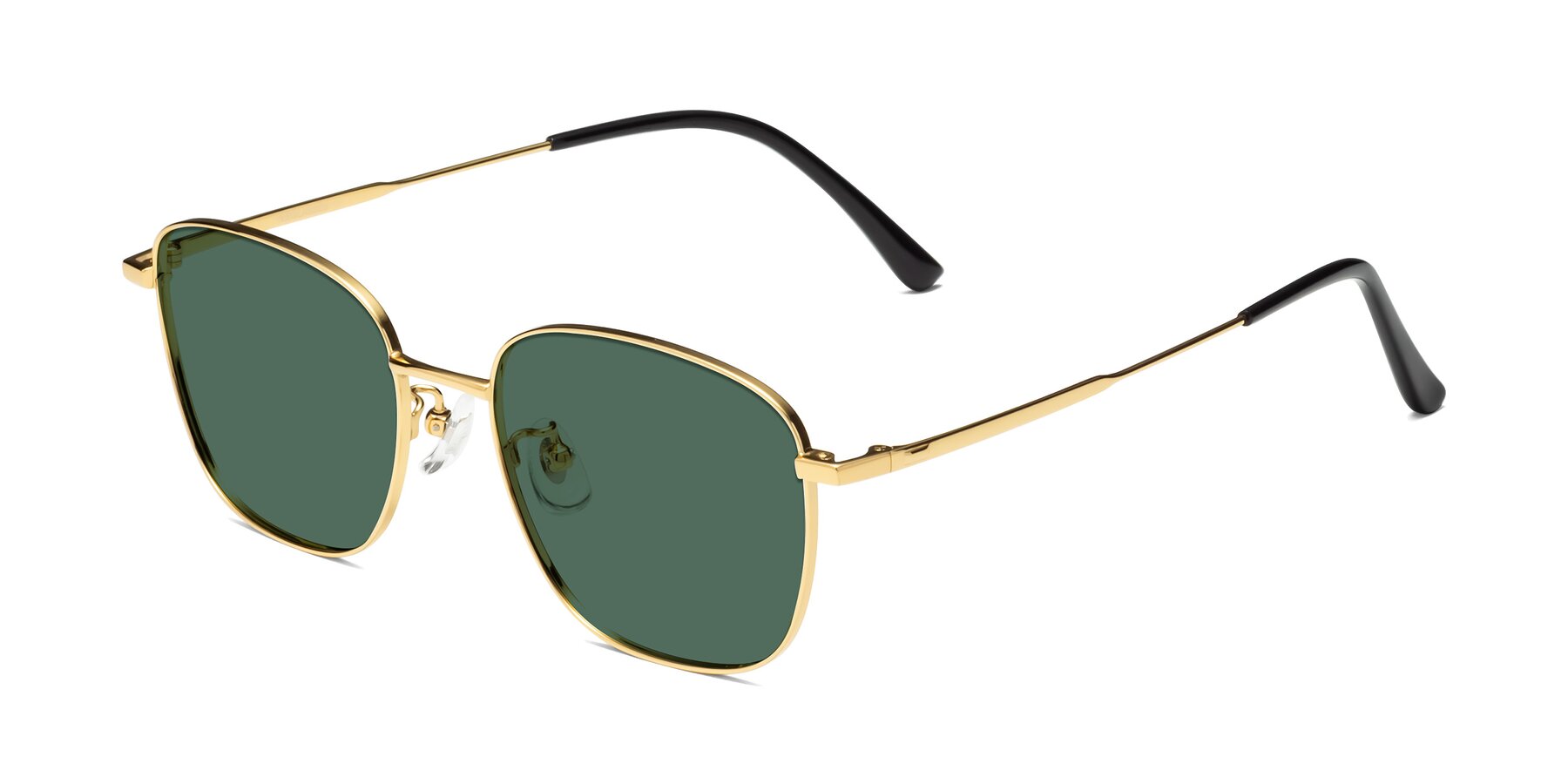 Angle of Tim in Gold with Green Polarized Lenses