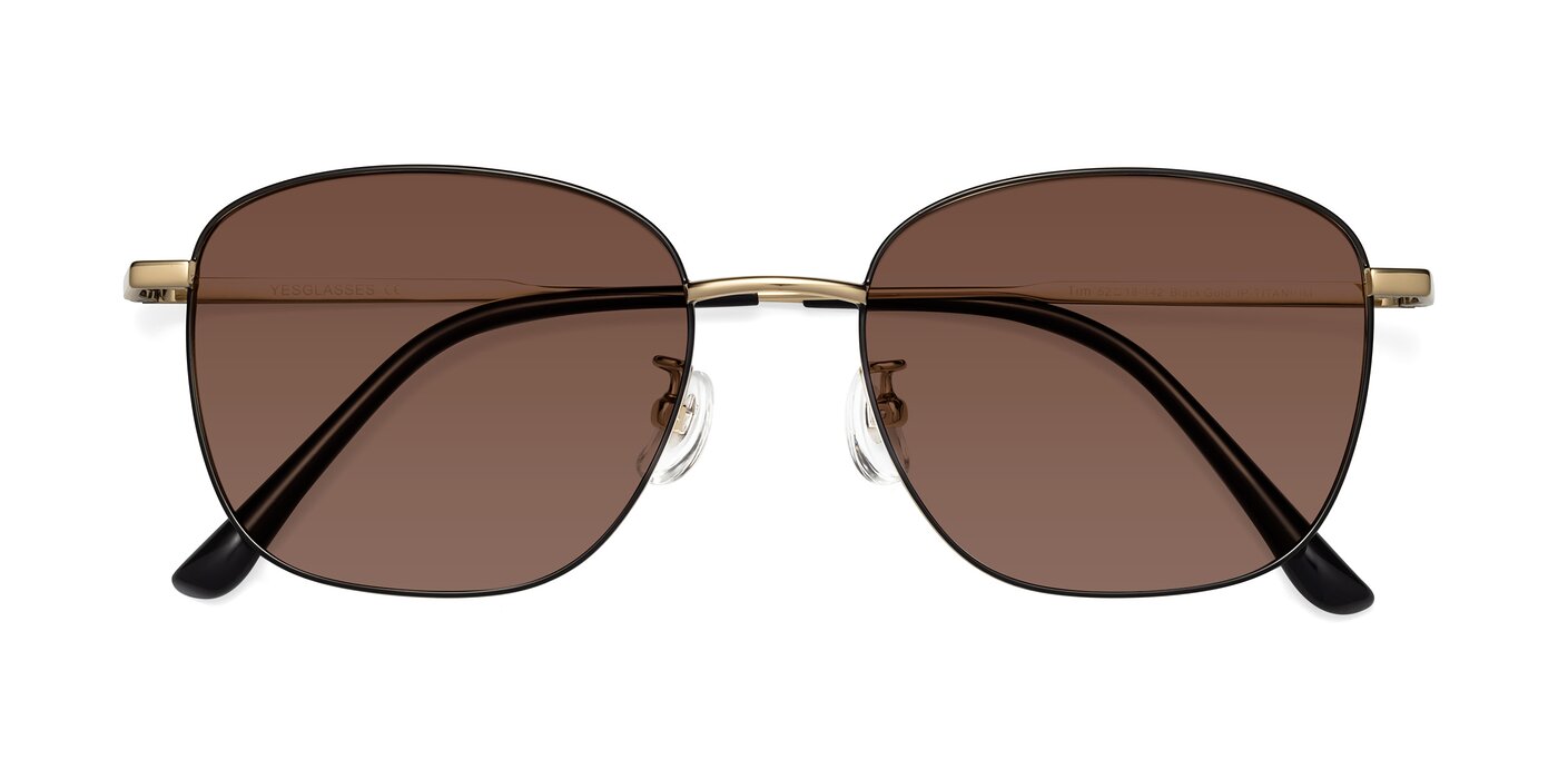 Tim - Black / Gold Tinted Sunglasses