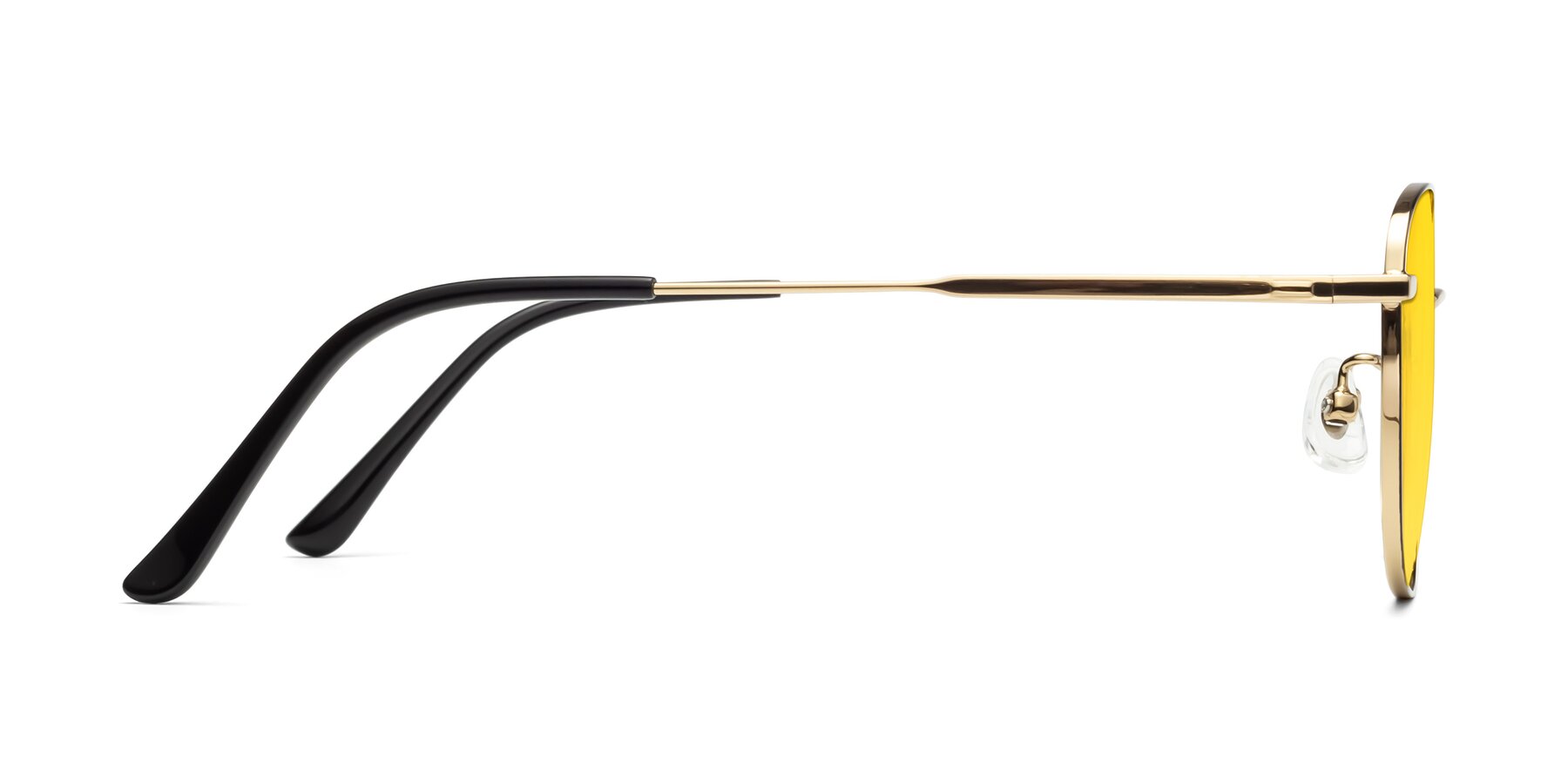 Side of Tim in Black-Gold with Yellow Tinted Lenses