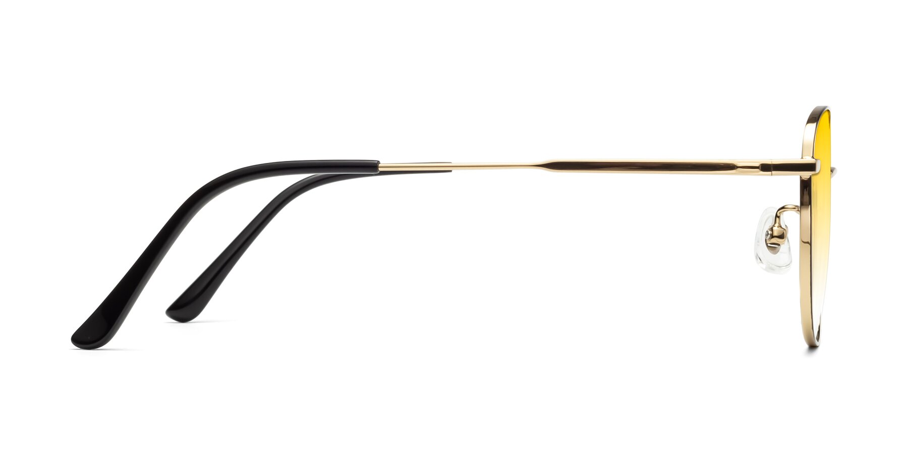 Side of Tim in Black-Gold with Yellow Gradient Lenses