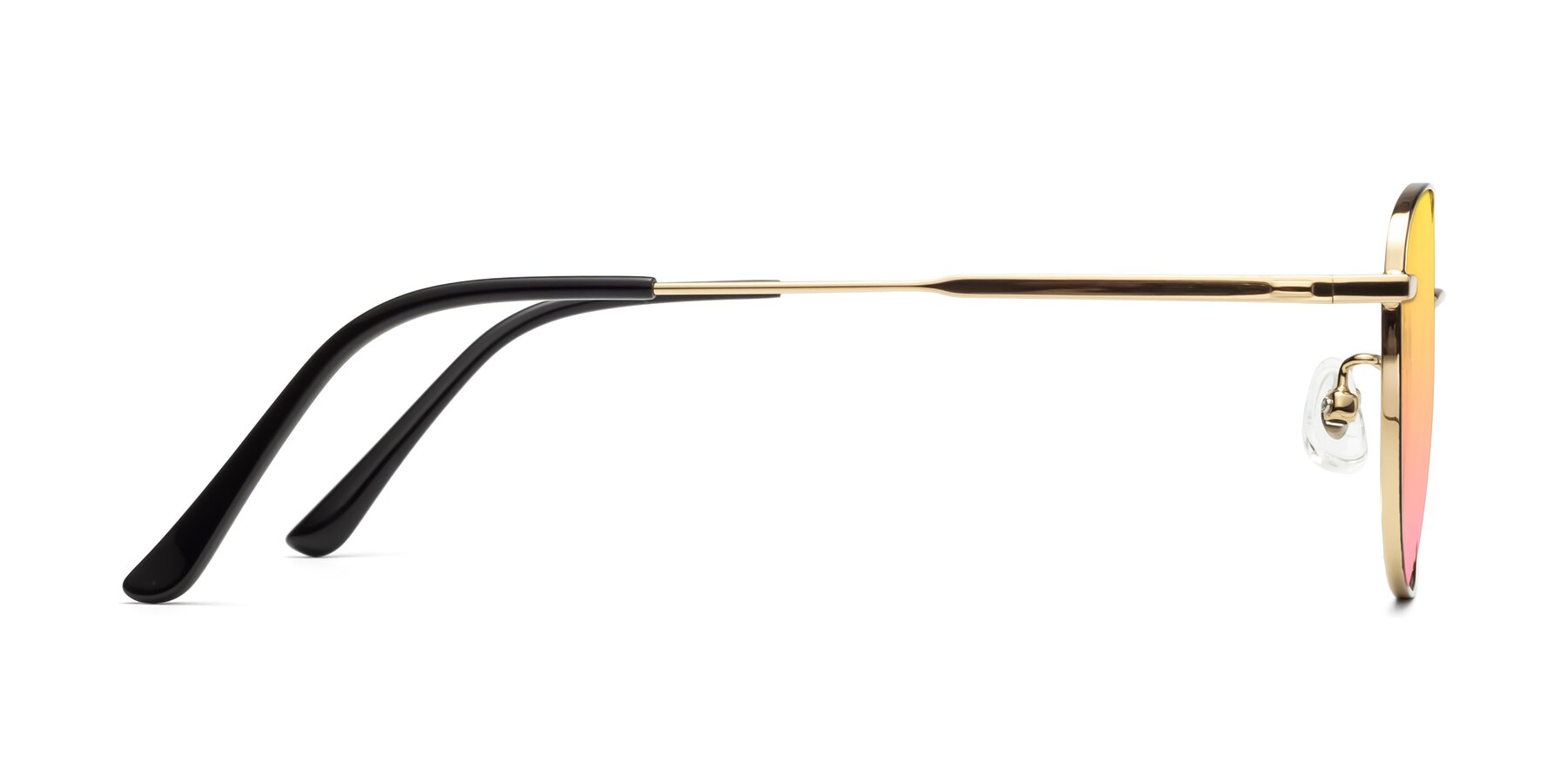 Side of Tim in Black-Gold with Yellow / Pink Gradient Lenses