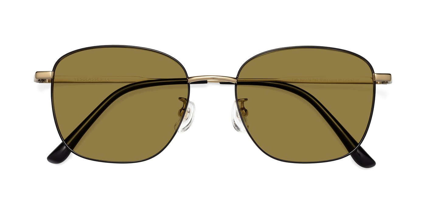 Tim - Black / Gold Polarized Sunglasses