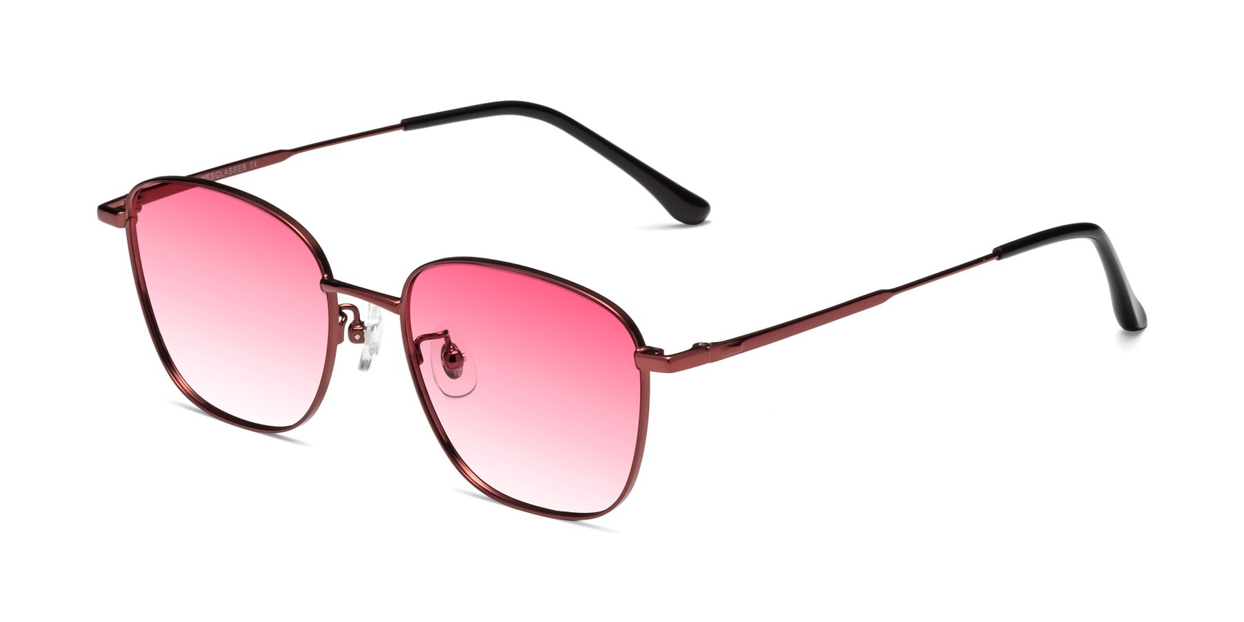 Angle of Tim in Wine with Pink Gradient Lenses