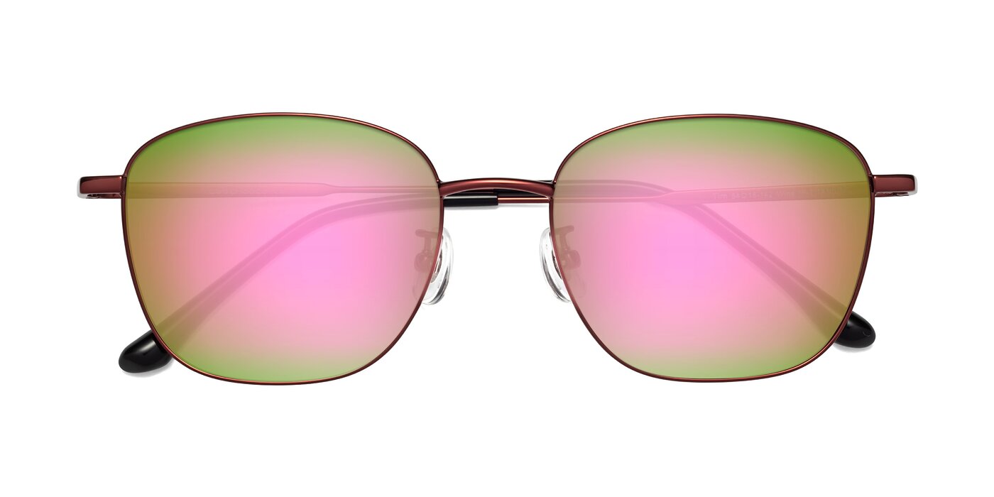 Tim - Wine Flash Mirrored Sunglasses