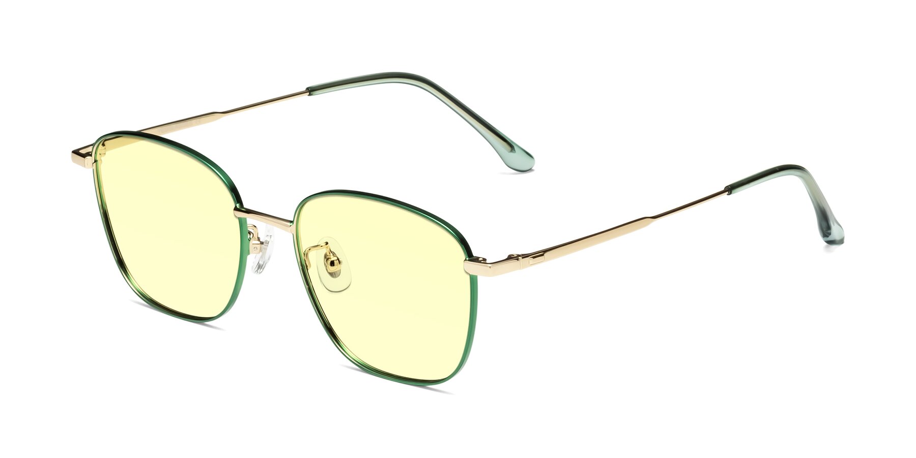 Angle of Tim in Green with Light Yellow Tinted Lenses