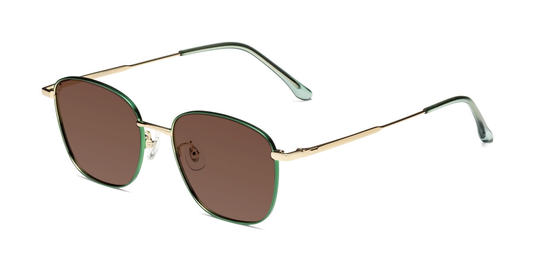Angle of Tim in Green with Brown Tinted Lenses