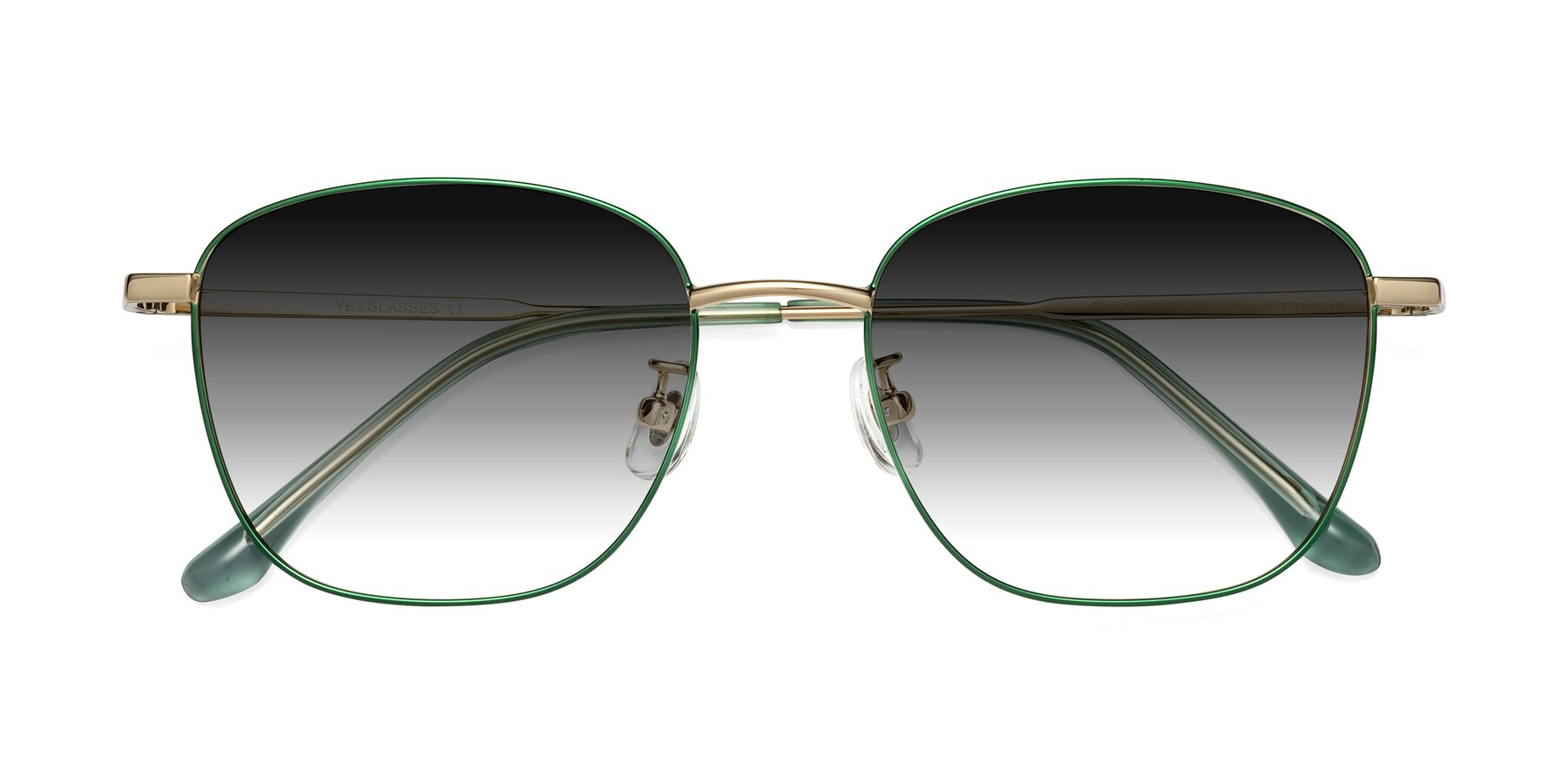 Folded Front of Tim in Green with Gray Gradient Lenses