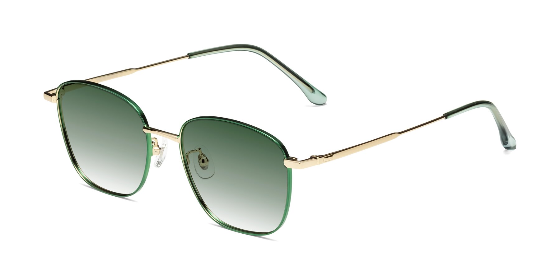 Angle of Tim in Green with Green Gradient Lenses