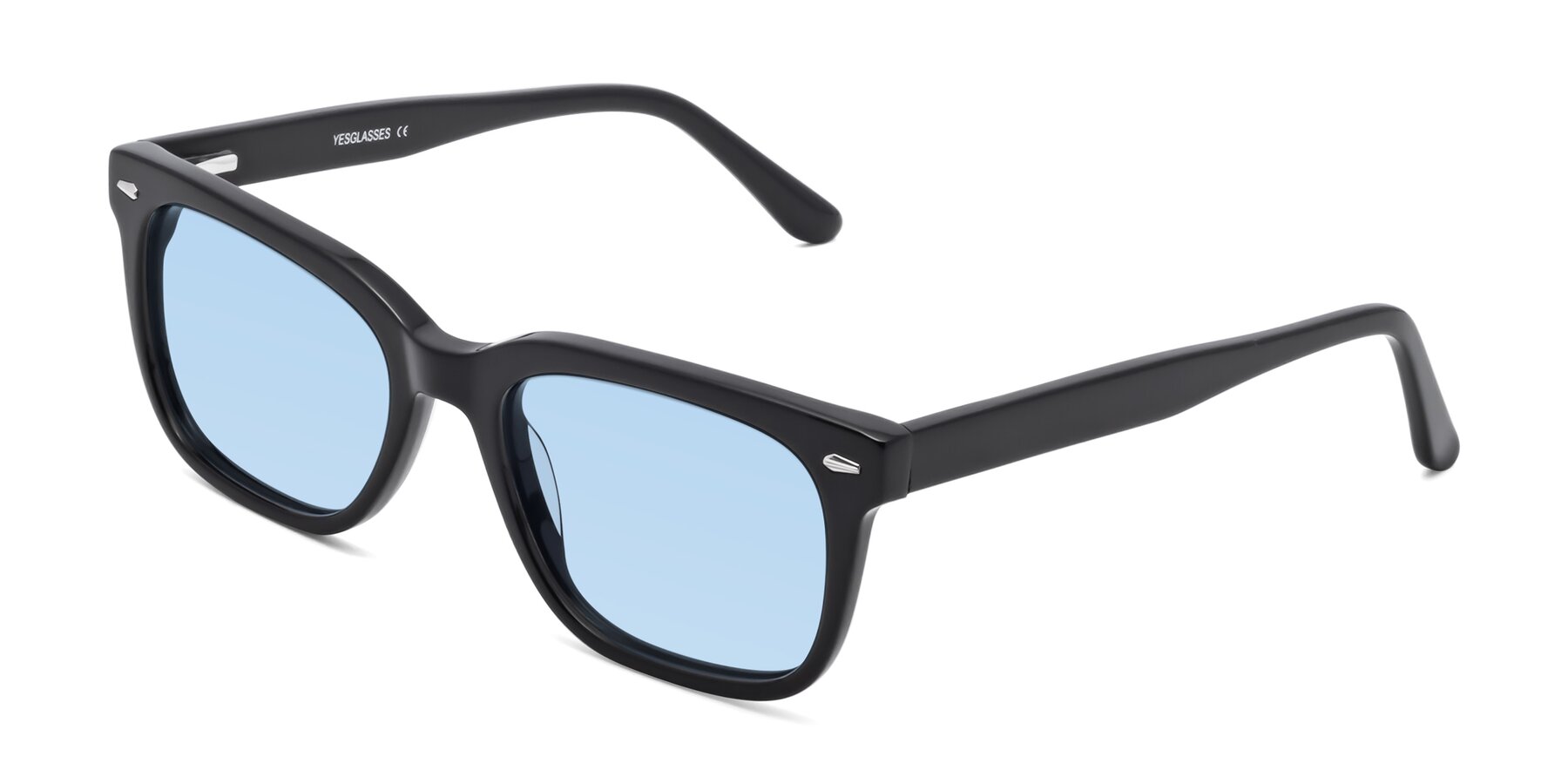 Angle of 1052 in Black with Light Blue Tinted Lenses