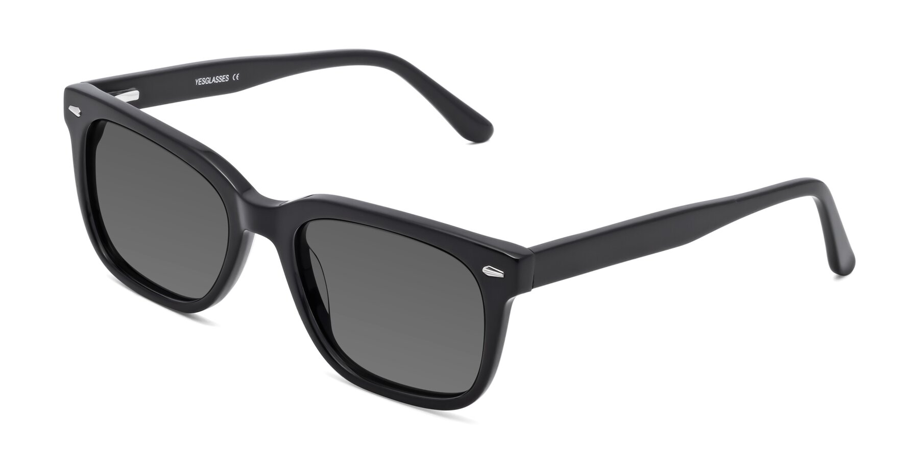 Angle of 1052 in Black with Medium Gray Tinted Lenses