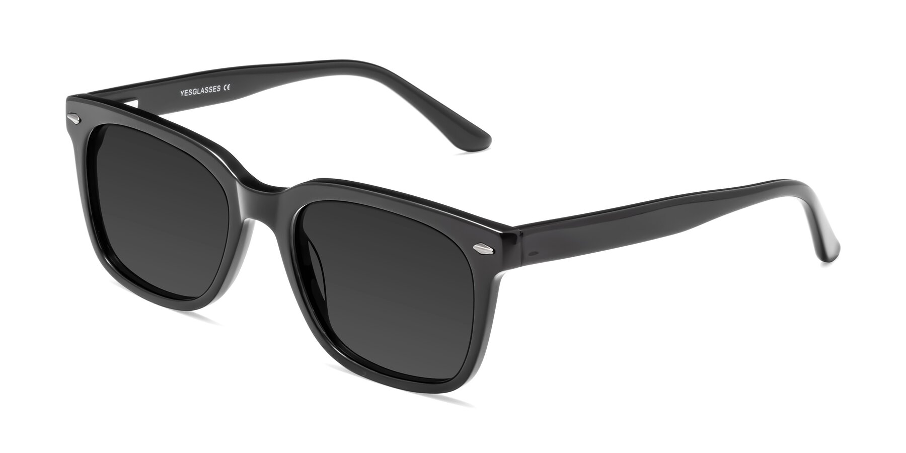 Angle of 1052 in Black with Gray Tinted Lenses
