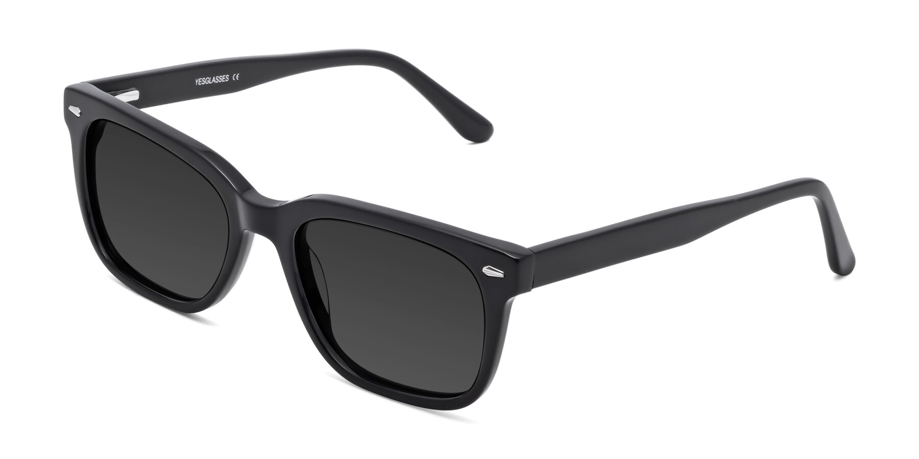 Angle of 1052 in Black with Gray Tinted Lenses