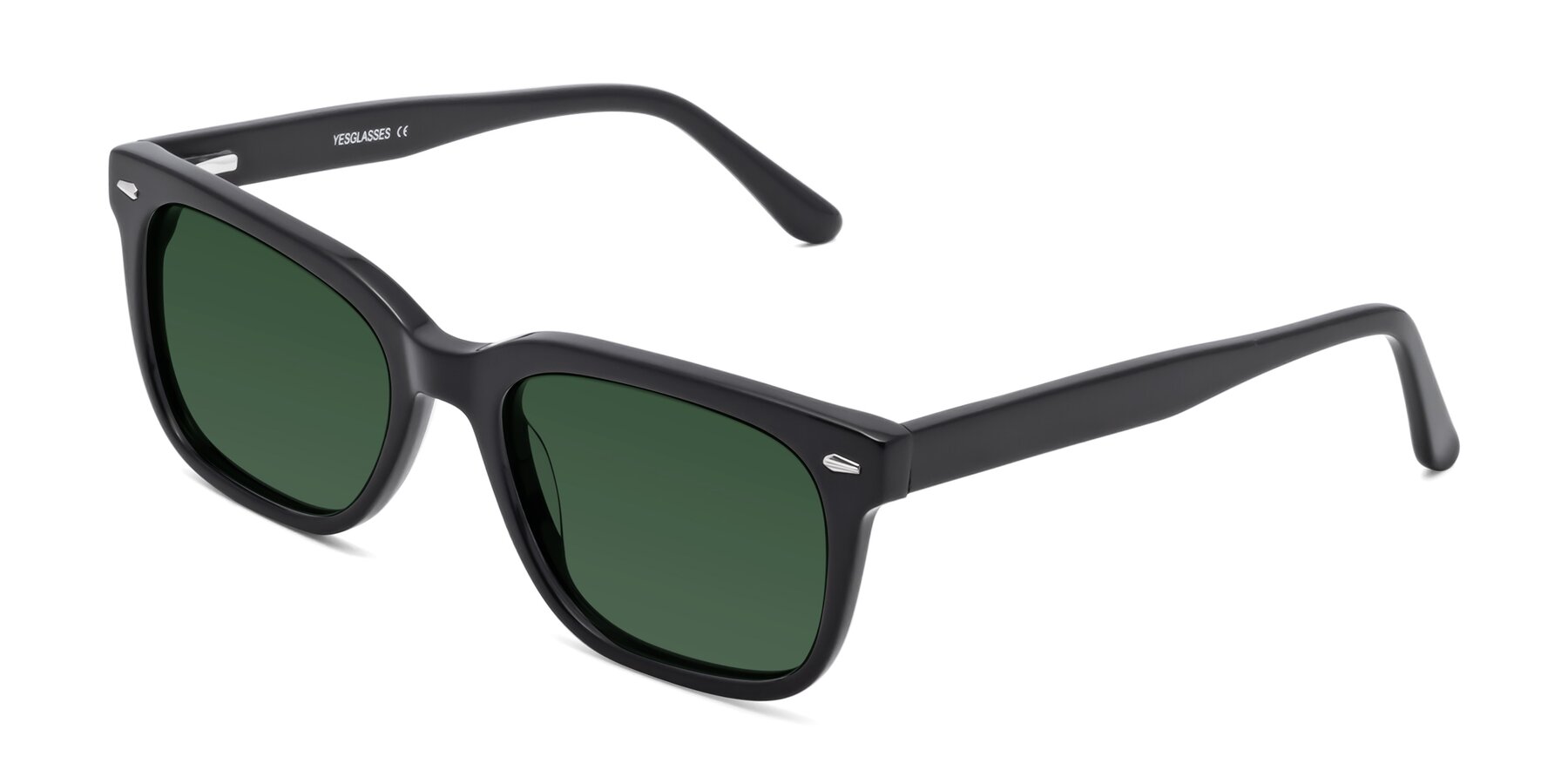 Angle of 1052 in Black with Green Tinted Lenses