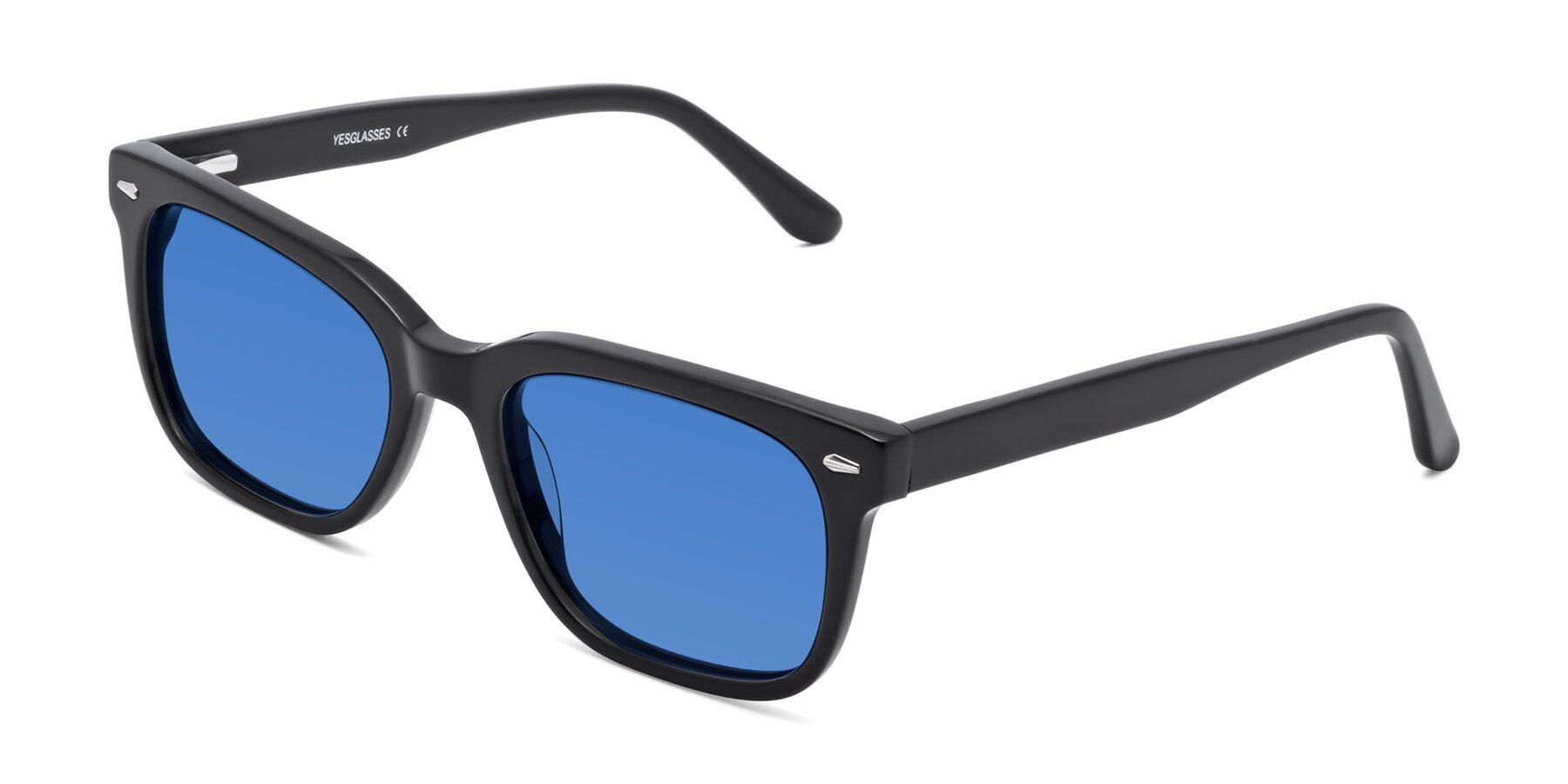 Angle of 1052 in Black with Blue Tinted Lenses