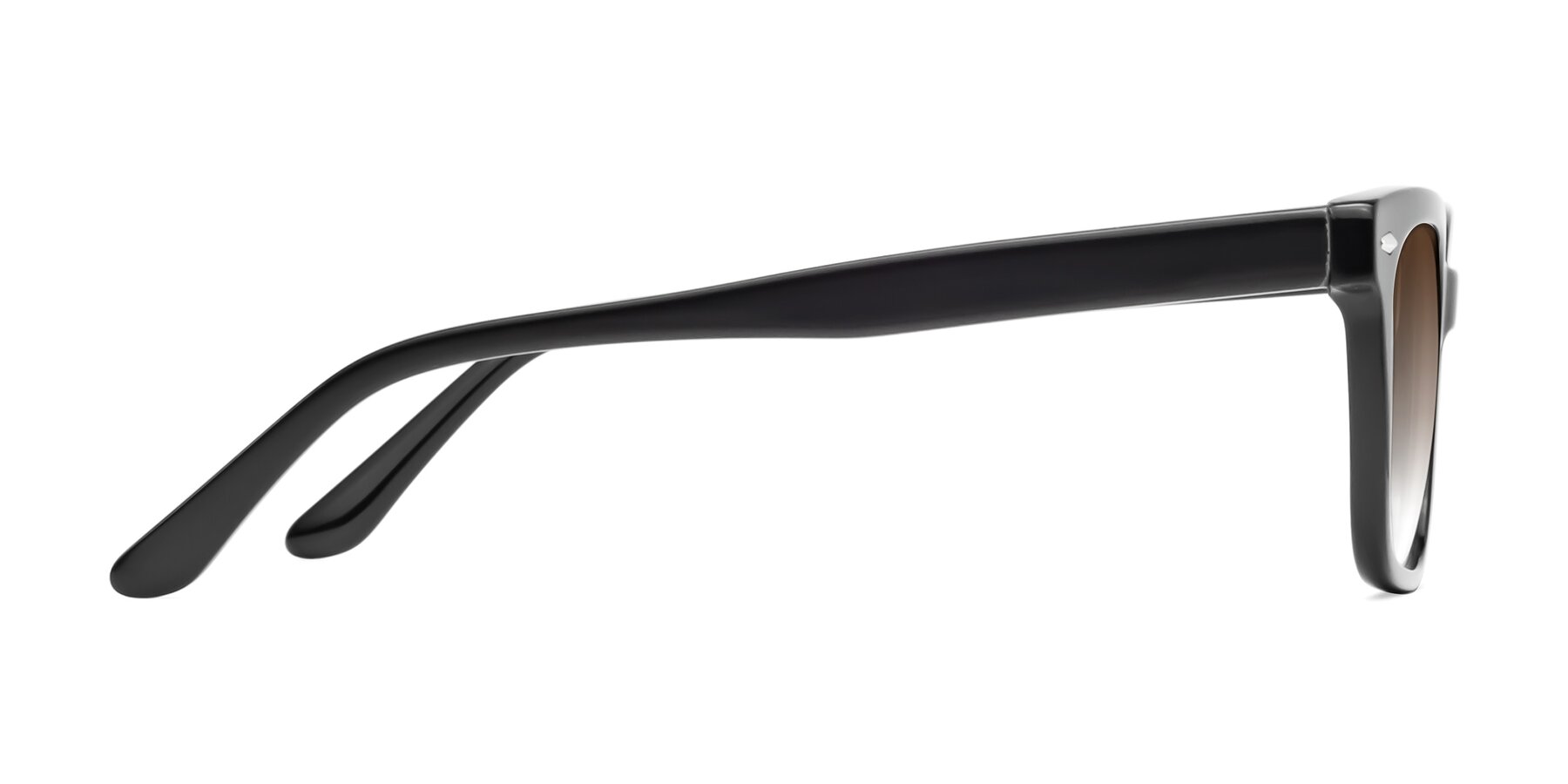Side of 1052 in Black with Brown Gradient Lenses